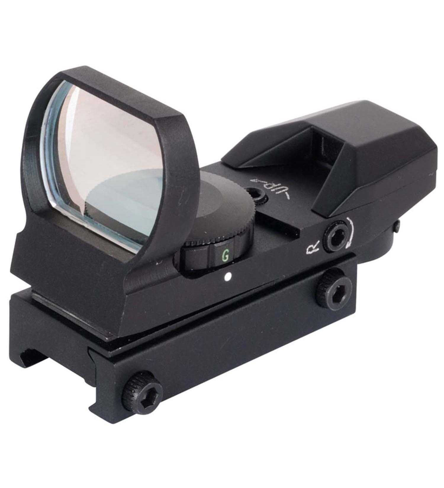 NcSTAR Red Dot Sight TACTICAL RED DOT WITH 4 DIFFERENT RETICLES/BLACK