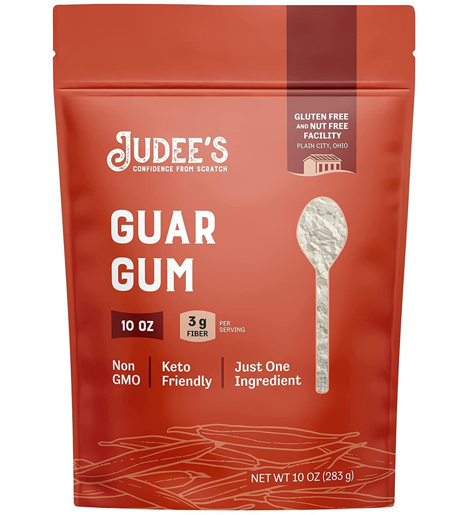 Judees Guar Gum Powder 10oz - Keto-Friendly, Gluten-Free, Nut-Free - 100% Pure Derived from Guar Beans - Low Carb Thickener - 3g Dietary Fiber - Pack of 1 - Buy Online on SooperMarket.com
