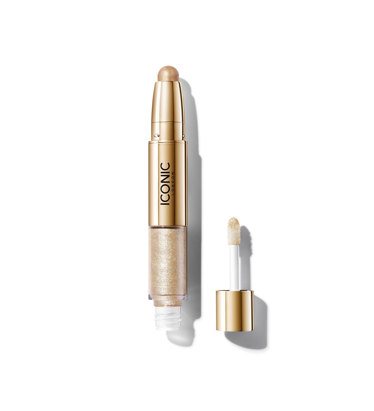 ICONIC Glaze Crayon Dual-Ended Glitter Eyeshadows - Champagne | Sparkling Wet-Look Glazed Effect - Buy Online on SooperMarket.com