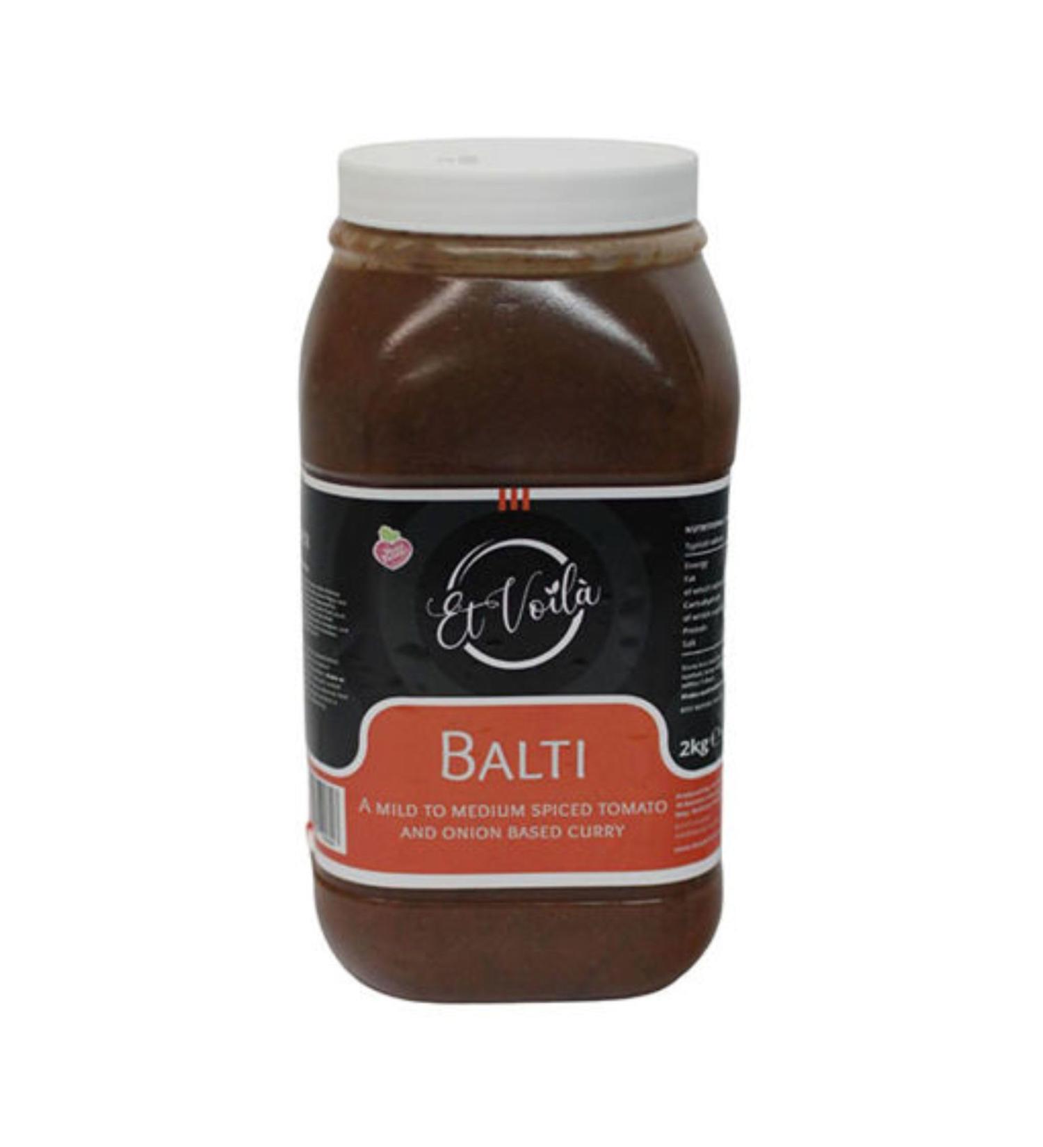 Et Voila Balti Sauce 2kg Rich Indian Sauce that creates delicious home cooked meals