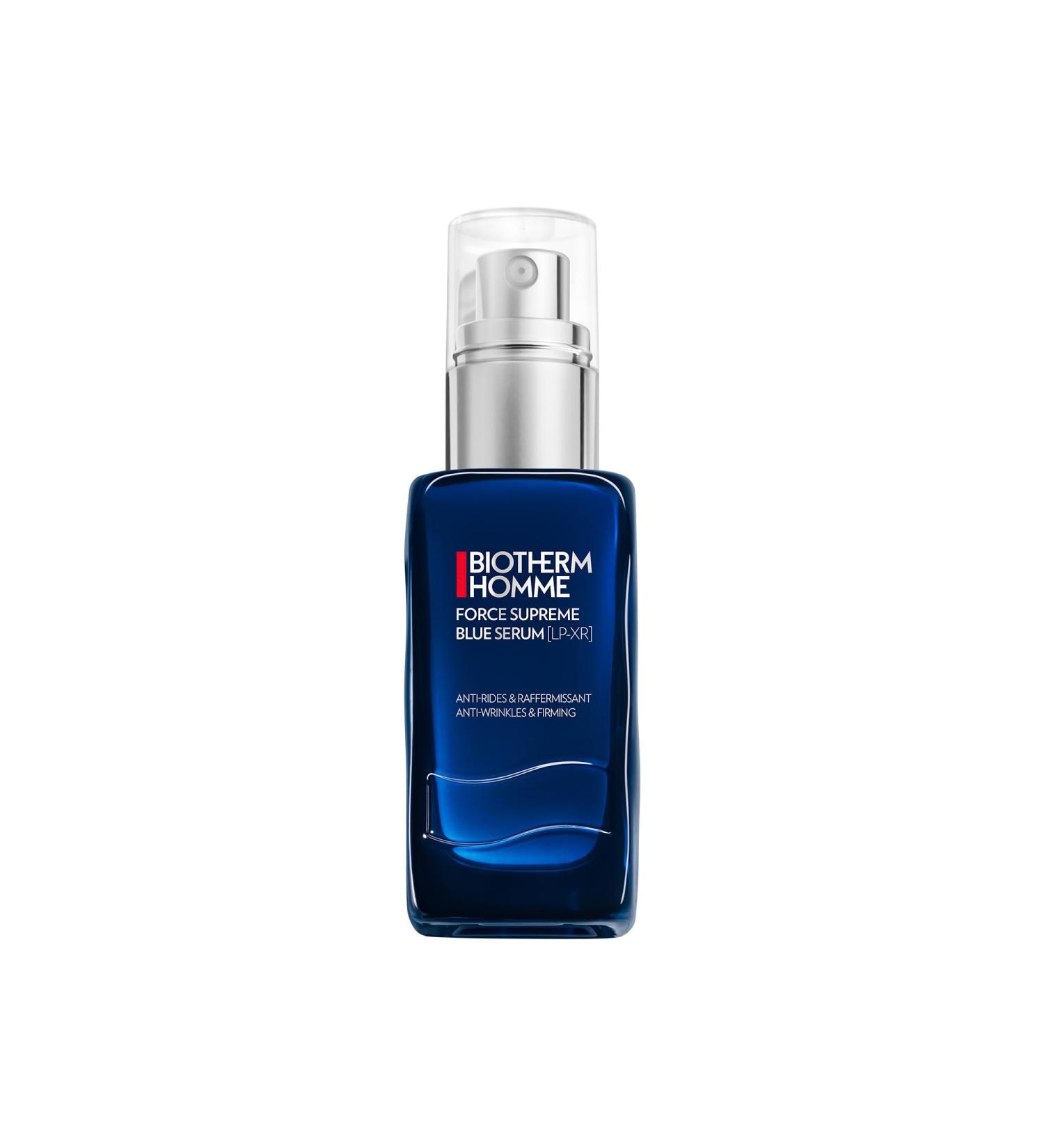 Biotherm Homme Force Supreme Blue Serum Revitalising Anti Ageing Face Serum with Pro-Retinol for Daily Face Care Power Treatment for Men 50 ml - Buy Online on SooperMarket.com