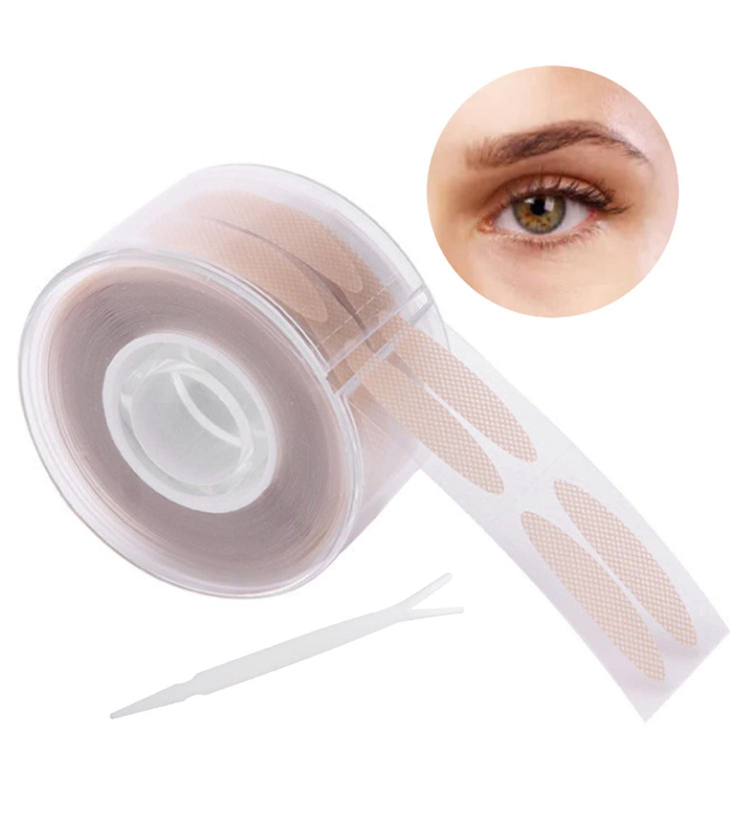 Eyelid Lifter Strips Kit Invisible Self-Adhesive Double Eyelid Tapes with Fork Rod Tweezer for Hooded Droopy Mono-eyelids 300 Pairs - Buy Online on SooperMarket.com