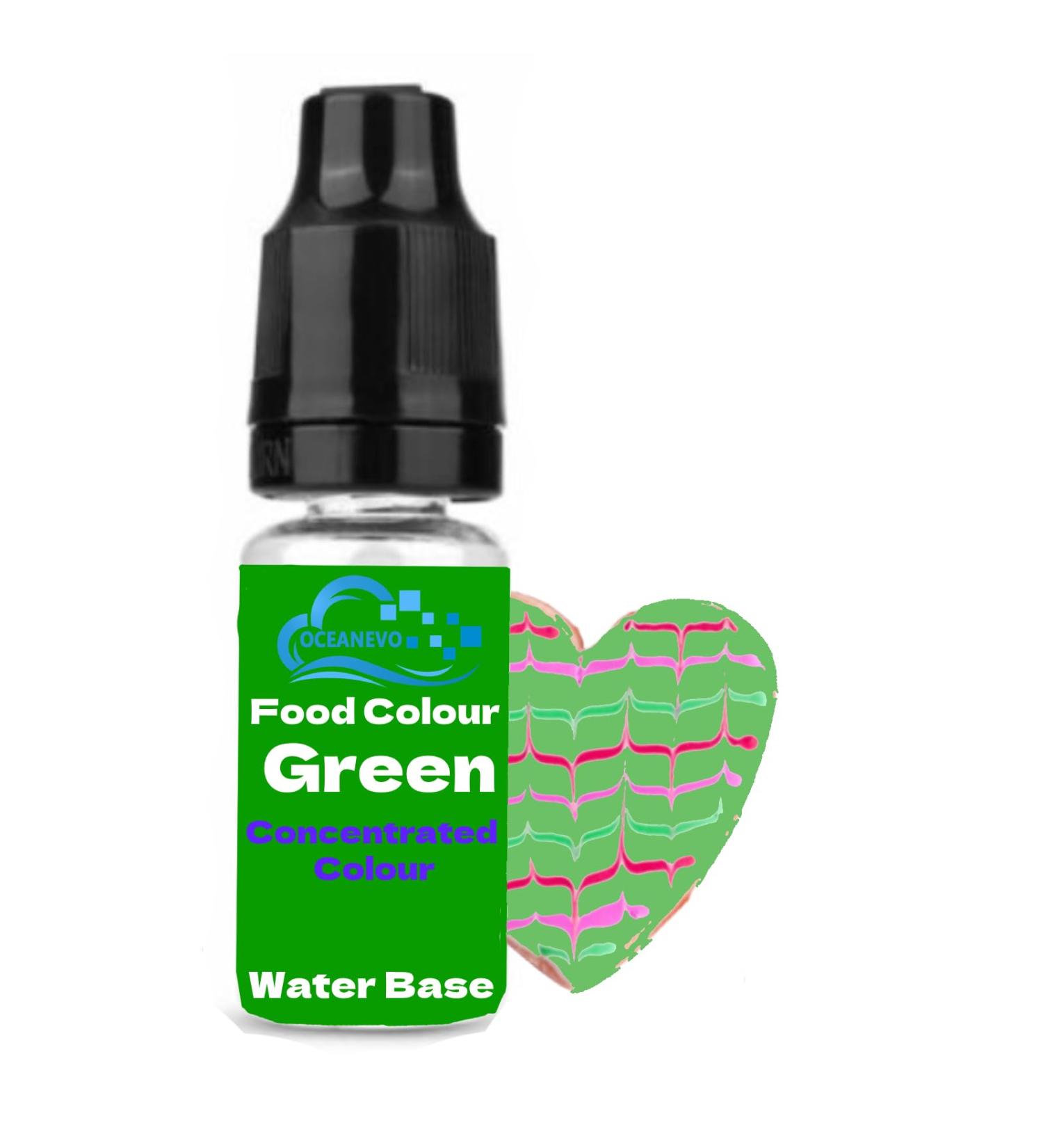 oceanevo Food Colouring - Liquid Concentrated Food Colours for Ice-cream Fondant Cake Icing & Decorating Baking Edible Food Grade Dye Droplets (Green 1 Litre) Green 10 ml (Pack of 1) - Buy Online on SooperMarket.com