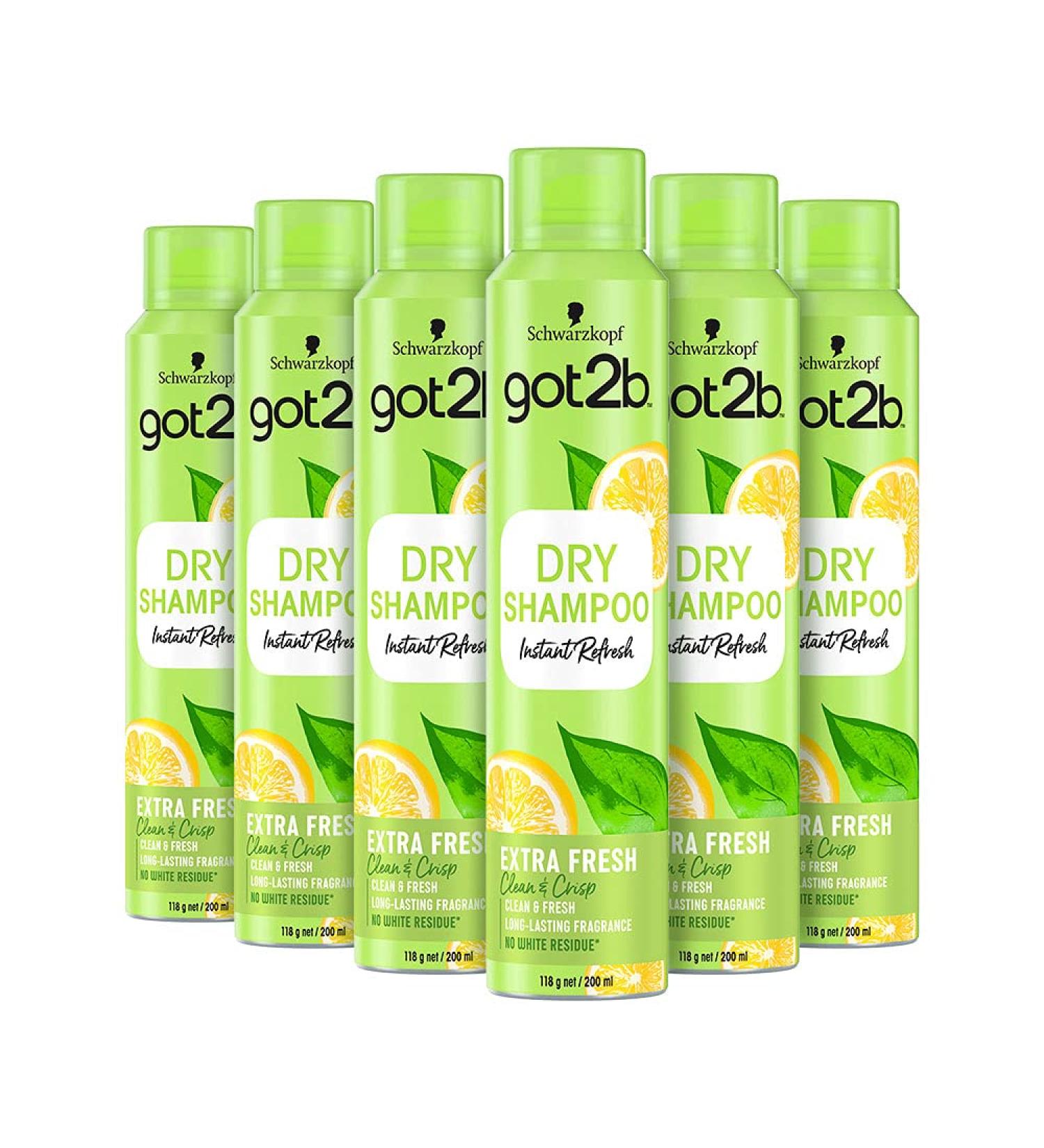 Schwarzkopf got2b Fresh It Up Extra Fresh Dry Shampoo Refreshes Hair Inbetween Washes No White Residue Vegan Silicone Free 200 ml - Pack of 6 - Buy Online on SooperMarket.com