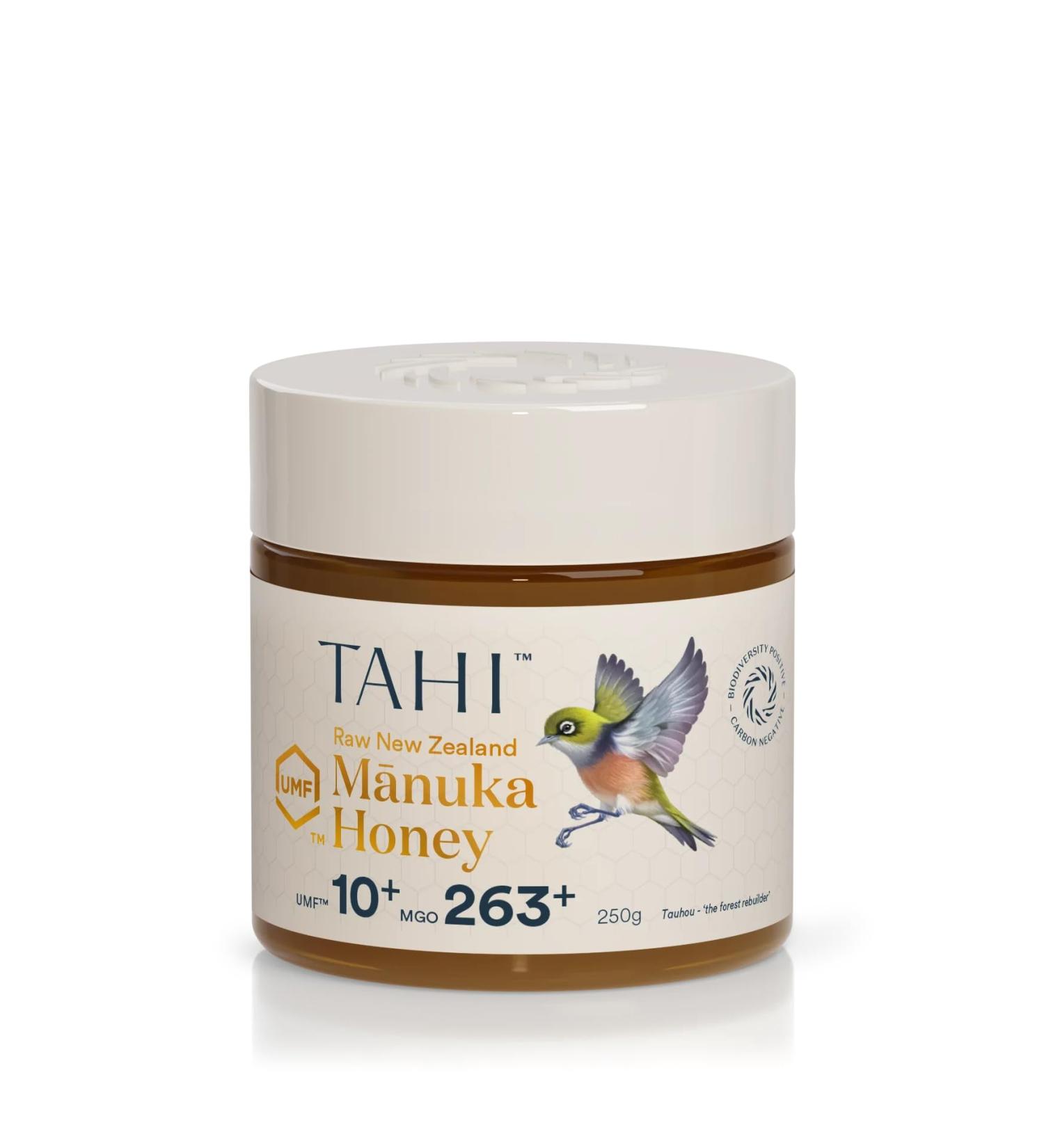 Tahi Raw Manuka Honey New Zealand UMF 10+ Certified (MGO 263+) - 100% Sustainable Monofloral and Natural Honey - Non-GMO Glyphosate-Free and Gluten-Free - New Zealand Manuka Pure Honey - 250gr. 250 g (Pack of 1) - Buy Online on SooperMarket.com