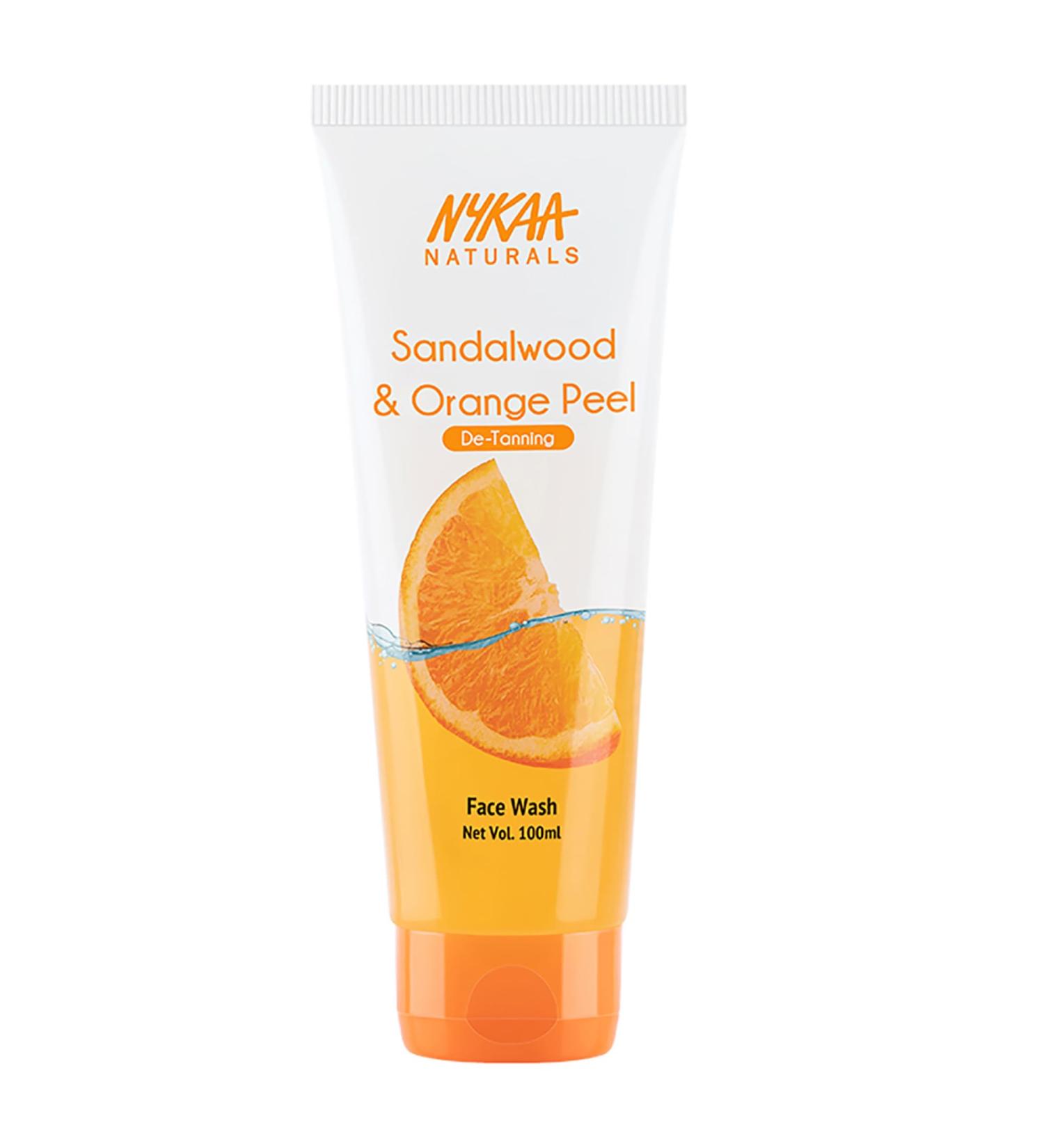 Buy Nykaa Naturals Face Wash - Sandalwood & Orange 3.38 oz | Moisturizing Makeup Remover & Soothing Antioxidant Skin Care - Buy Online on SooperMarket.com