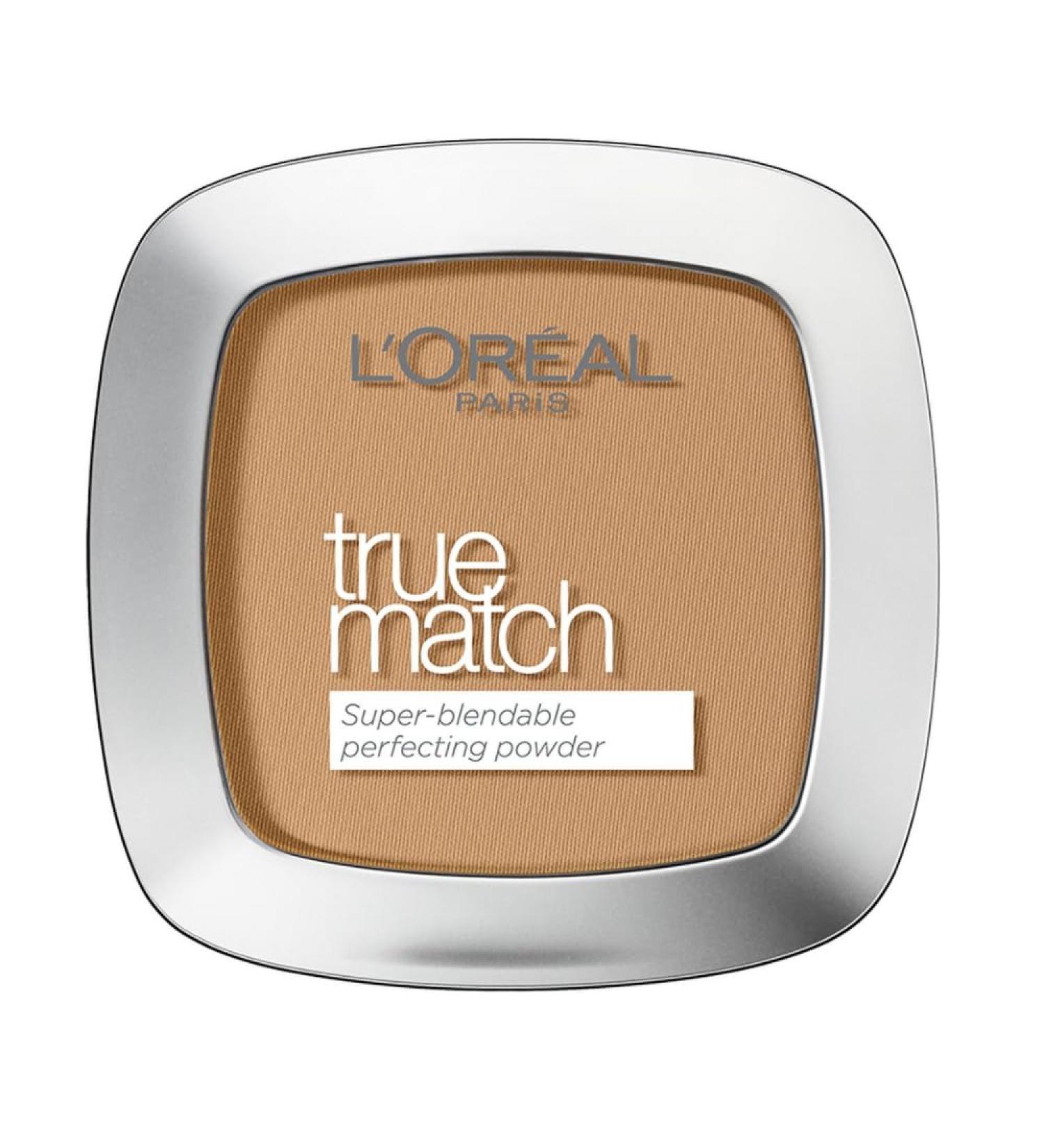 L'Or al Paris Powder Foundation Light Texture for a Flawless Finish True Match Pressed Powder Foundation 7W Cinnamon 7W - Cinnamon 9 g