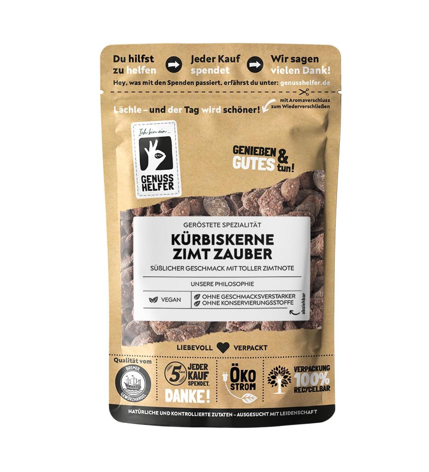Buy Bremer Gew rzhandel Pumpkin Seeds with Ceylon Cinnamon - Roasted Vegan Sweet Taste - 100g - International Shipping Available - Buy Online on SooperMarket.com