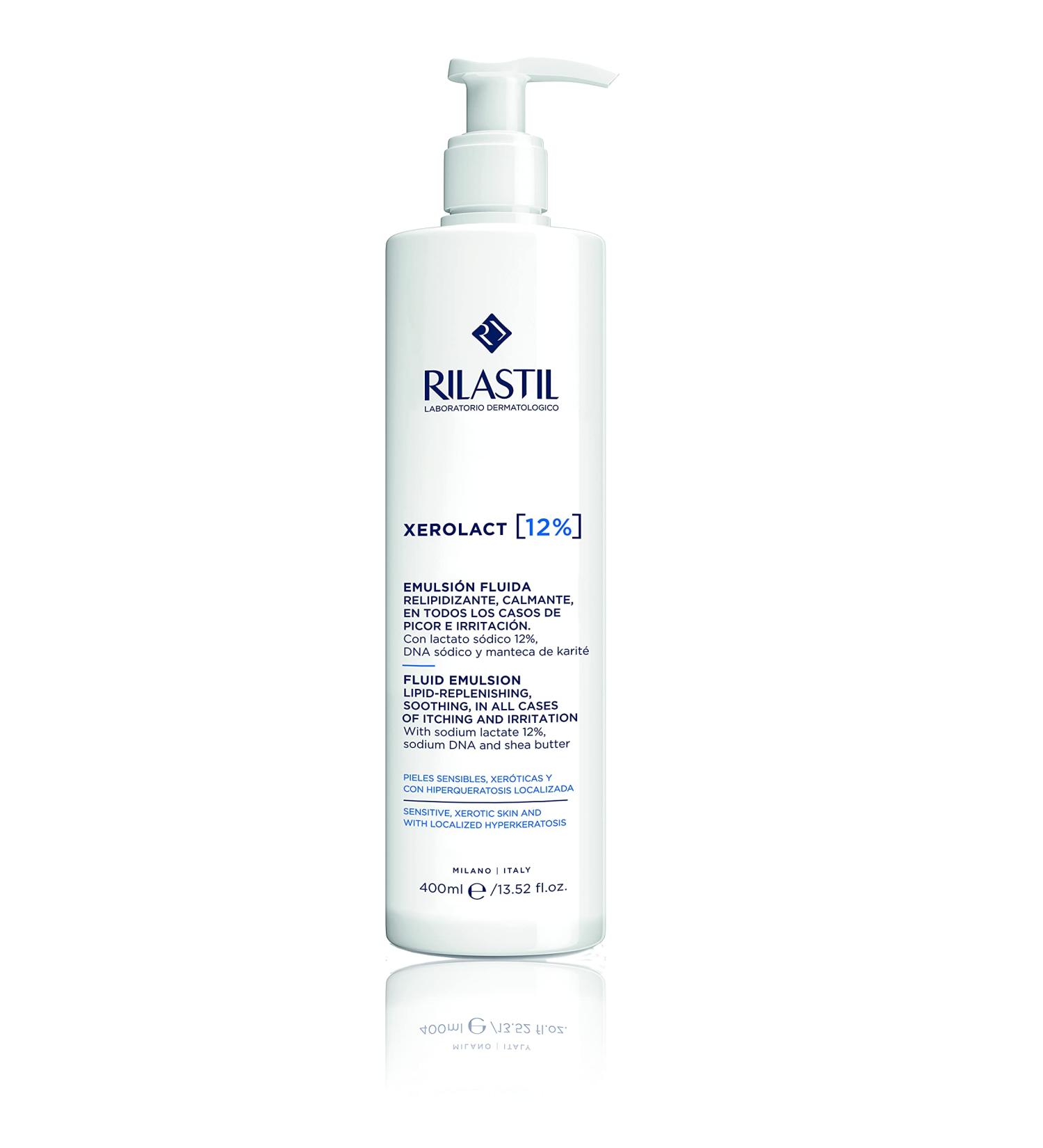 Rilastil Xeralaude 12 Body Milk - 400ml | Moisturizing & Peeling for Very Dry Skin - Cereal Regulating Formula | International Shipping Available - Buy Online on SooperMarket.com