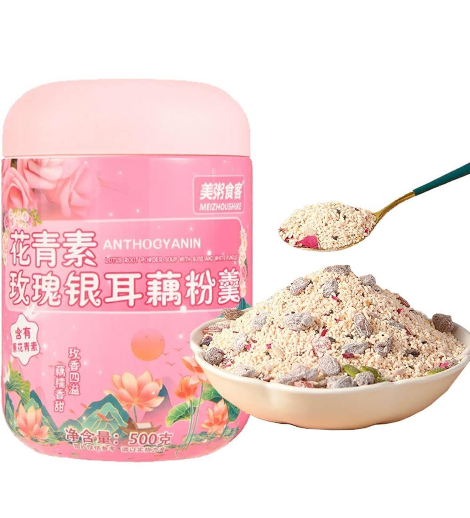 Lotus root powder soup Rose and white fungus soup with lotus root powder Lotus root powder 17.6oz/500g  - Buy Online on SooperMarket.com
