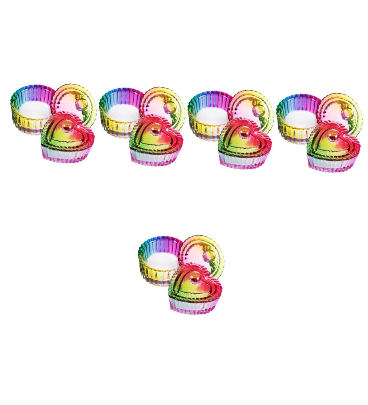 Beavorty 10 Pcs colorful crystal cup acrylic nails glass storage bowl glass bowls monomer dishes with lids nail art cup colored glass monomer acrylic nail liquid nail brush manicure - Buy Online on SooperMarket.com