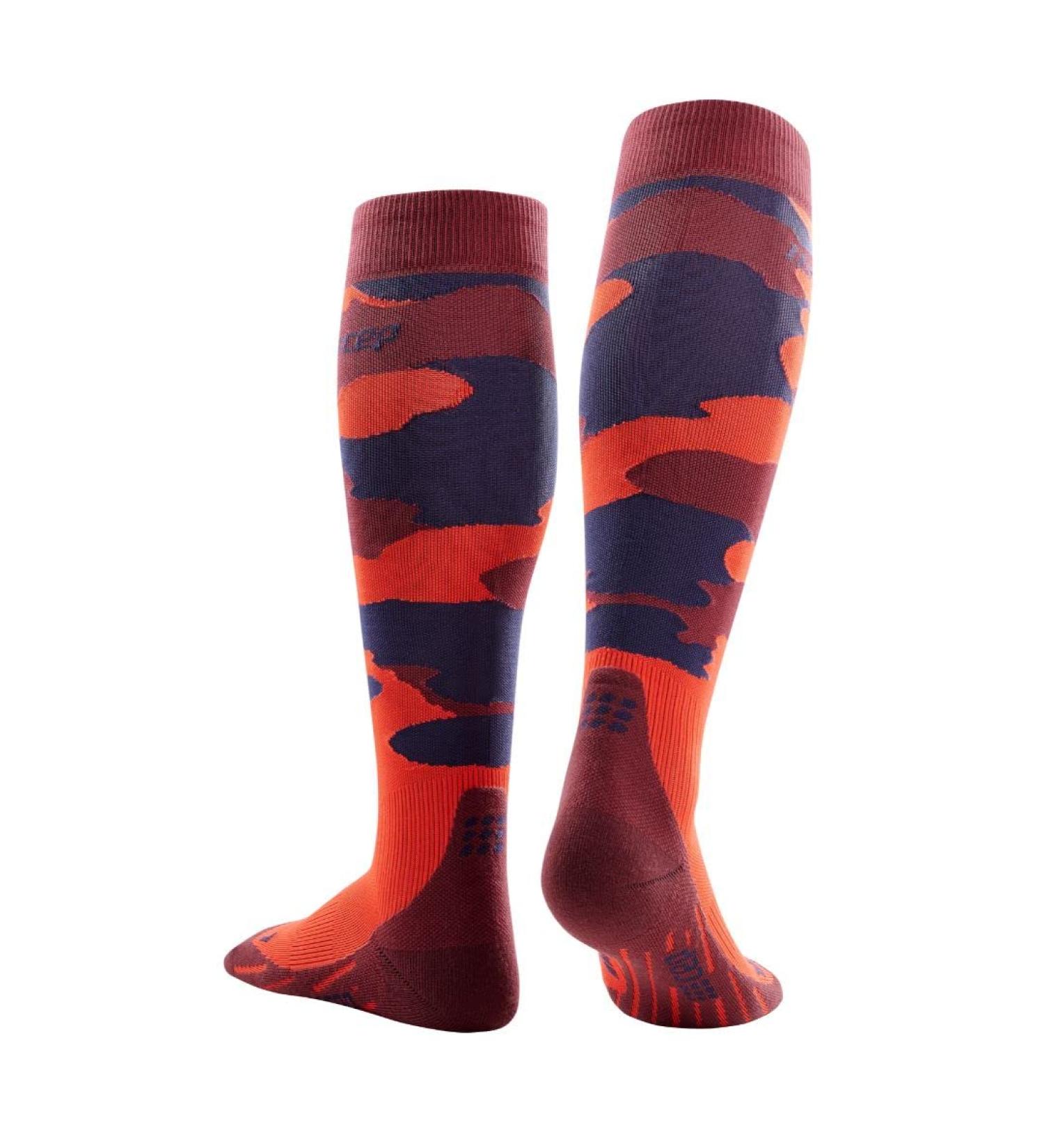 CEP Men's Tall Running Compression Socks - Lava/Peacoat Camocloud | Athletic Performance - Buy Online on SooperMarket.com
