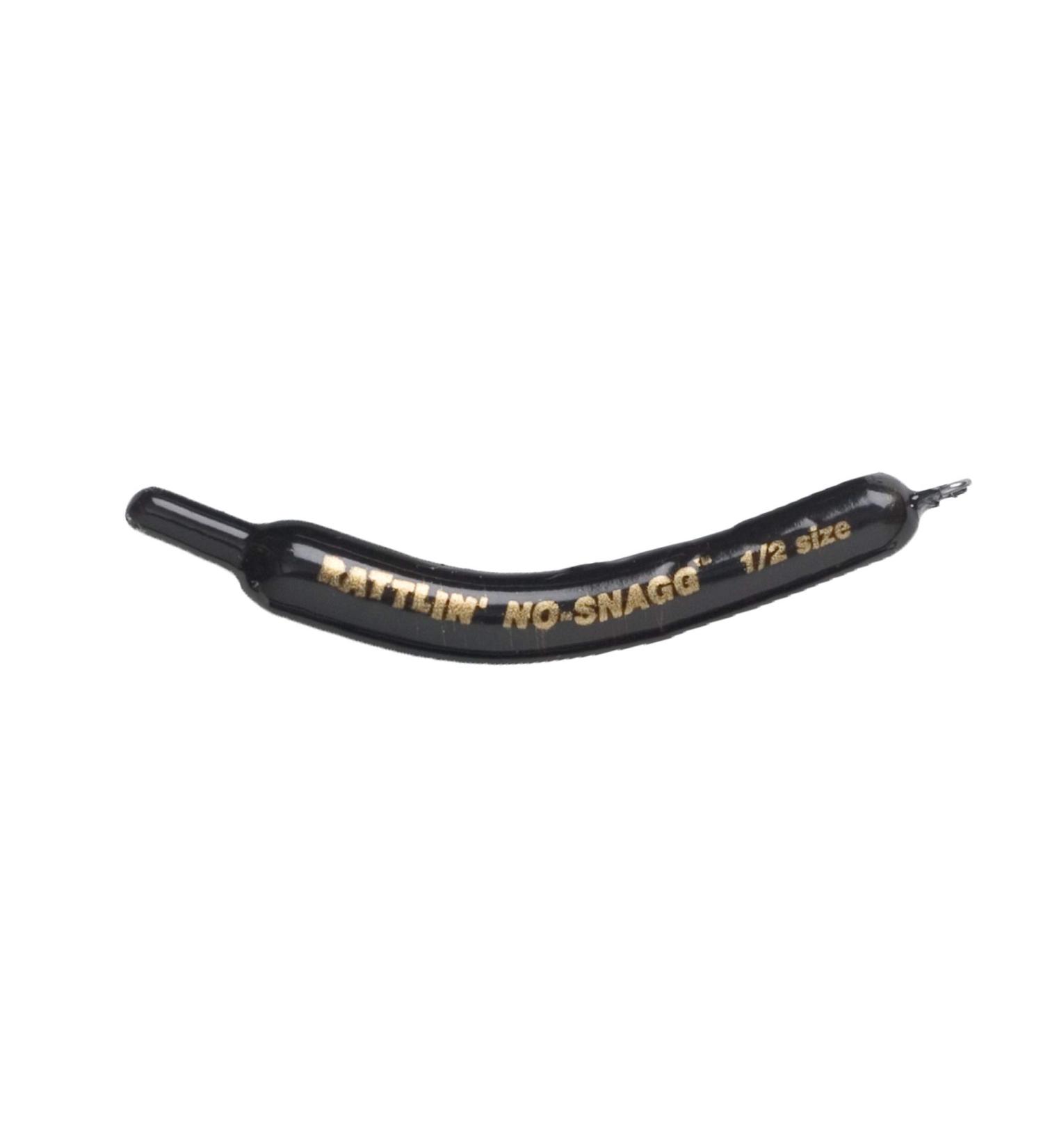 Lindy No-Snagg Slip Sinker Banana-Shaped Fishing Sinker - Enables Anglers to Fish Unfishable Areas 1 oz Rattlin' (2 Pack)