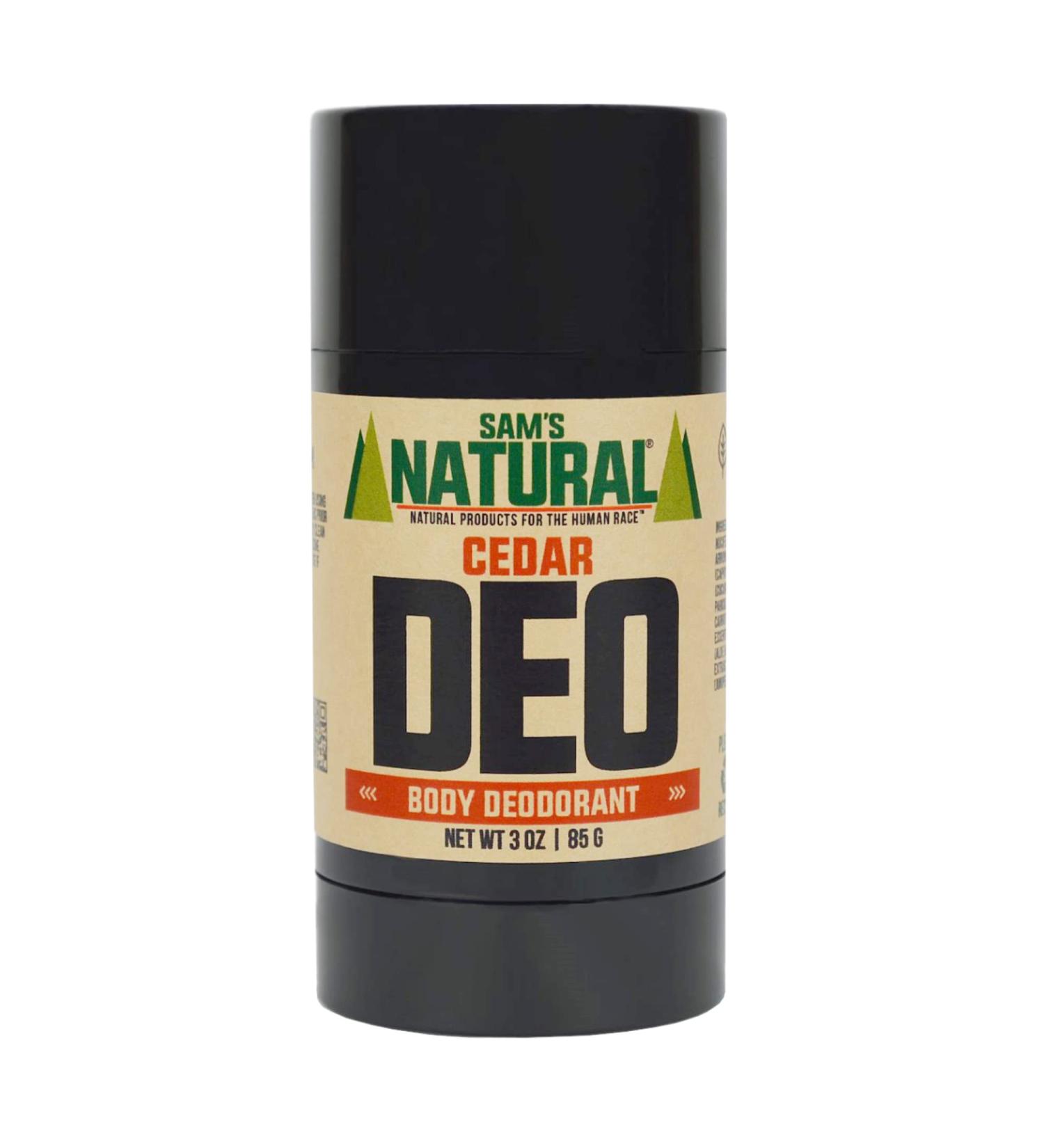 Sam s Natural Deodorant - Cedar - Aluminum Free DEO - No phthalates parabens sulfates or dyes - Made in New Hampshire - For Men Women Unisex - Vegan Cruelty Free - 3 oz Cedarwood - Buy Online on SooperMarket.com