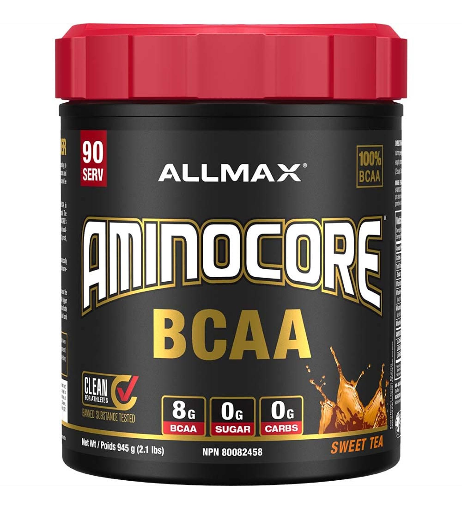 ALLMAX Nutrition - Aminocore BCAA - 8g BCAAs - 100% Pure Branch Chained Amino Acids - Gluten Free - Sweet Tea - 945 Gram Sweet Tea 945.0 g (Pack of 1) 8g Bcaas - Buy Online on SooperMarket.com