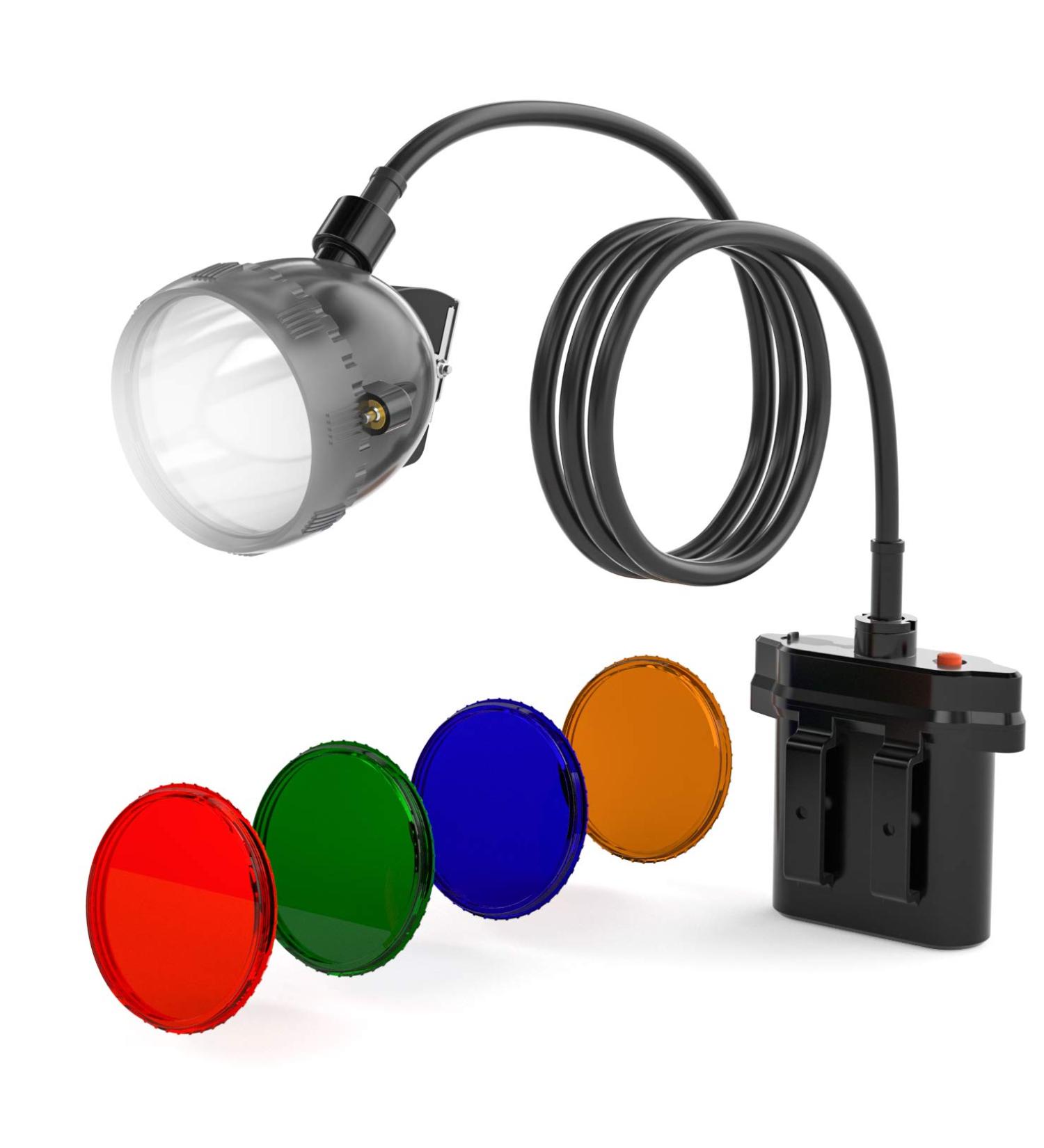 GearOZ 80000LUX 10W LED Coon Hunting Headlamp with 4 Filters - Rechargeable, Explosion Proof, Bright Light for Night Working, Coyotes, Hog Predators, Mining, Camping - Buy Online on SooperMarket.com