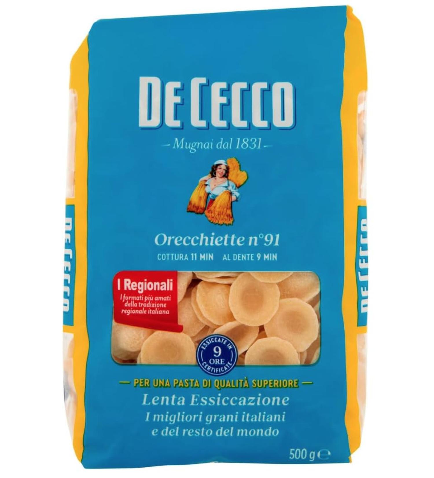 De Cecco Orecchiette n.91 (500g) - Pack of 3 - Buy Online on SooperMarket.com