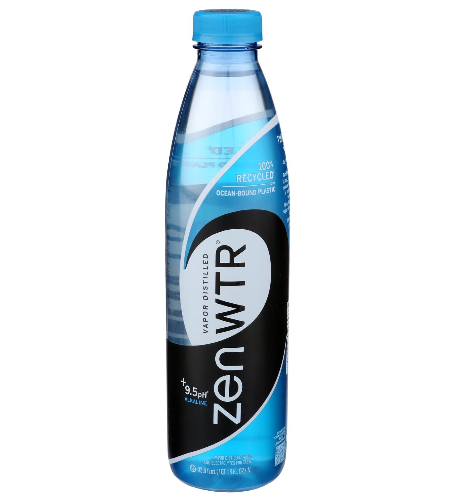 ZENWTR Distilled Water - 9.5 pH, 33.8 Fl Oz - Pure & Refreshing - Buy Online on SooperMarket.com