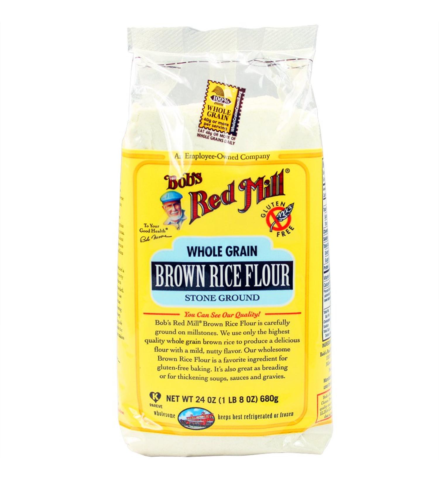 Bob's Red Mill Whole Grain Brown Rice Flour - 24 oz (680 g) - Gluten-Free Baking Essential - Buy Online on SooperMarket.com