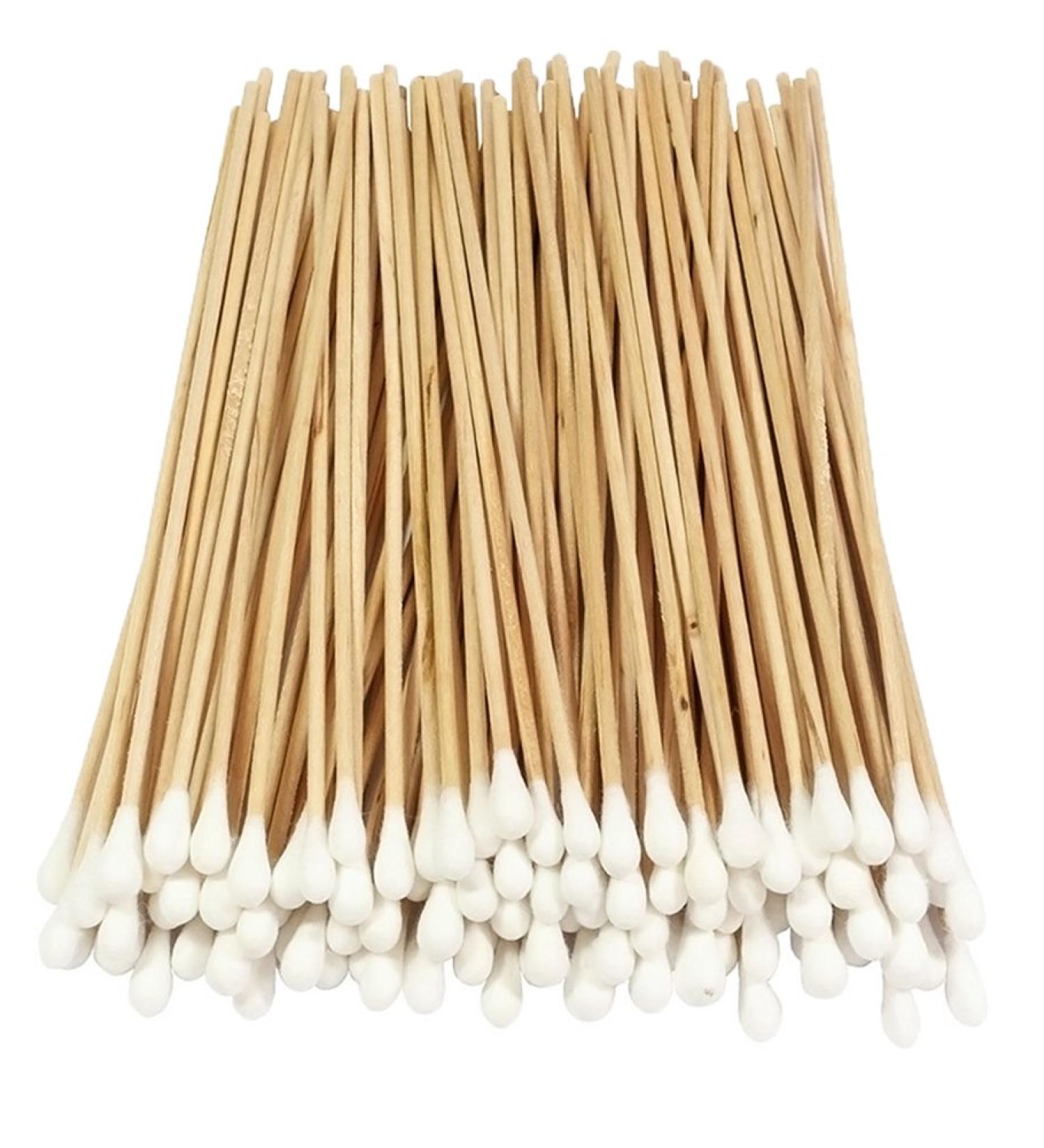 100pcs Wooden Handle Cotton Swabs - Eco-Friendly Cleaning Makeup & Craft Buds for Jewelry Polishing | Buy Internationally - Buy Online on SooperMarket.com