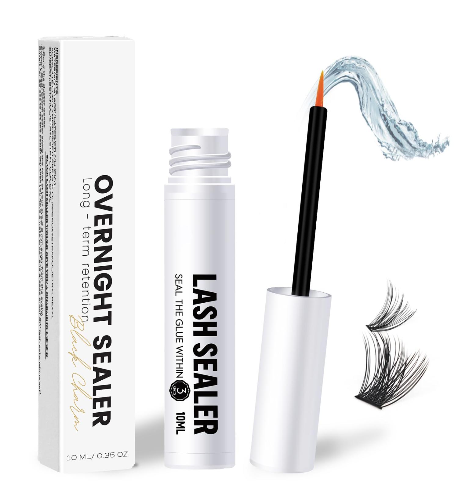 Lash Sealant 10ML - Clear Mascara & Overnight Sealer for Cluster Lashes | Long-lasting Lash Extension Coating - Buy Online on SooperMarket.com