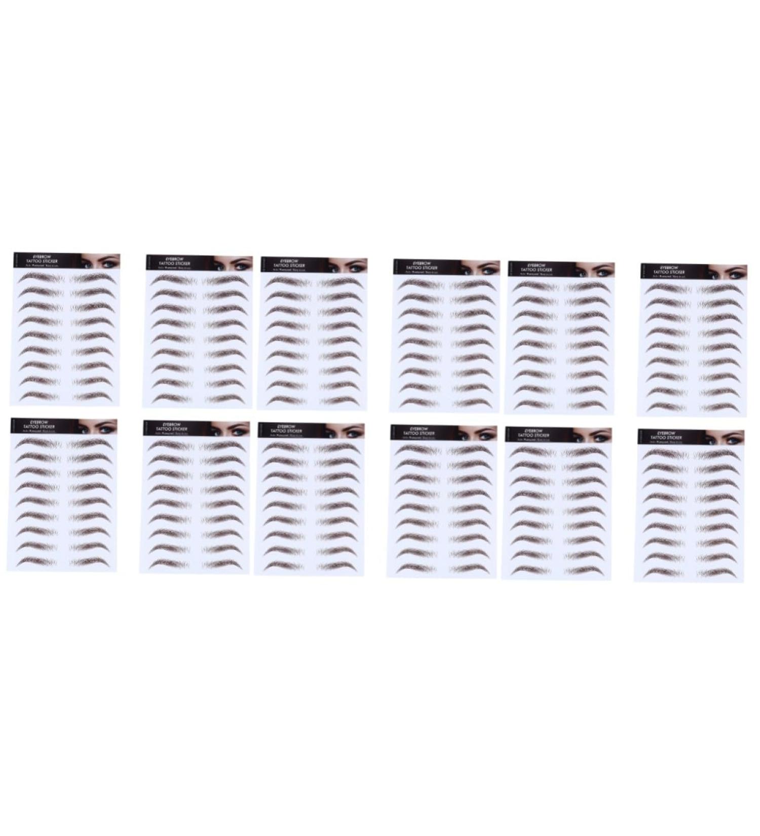 Beavorty 12 Pcs Eyebrow Stickers Tool Waterproof Makeup Imitation Eyebrow Make up Makeup Tools 4d - Buy Online on SooperMarket.com