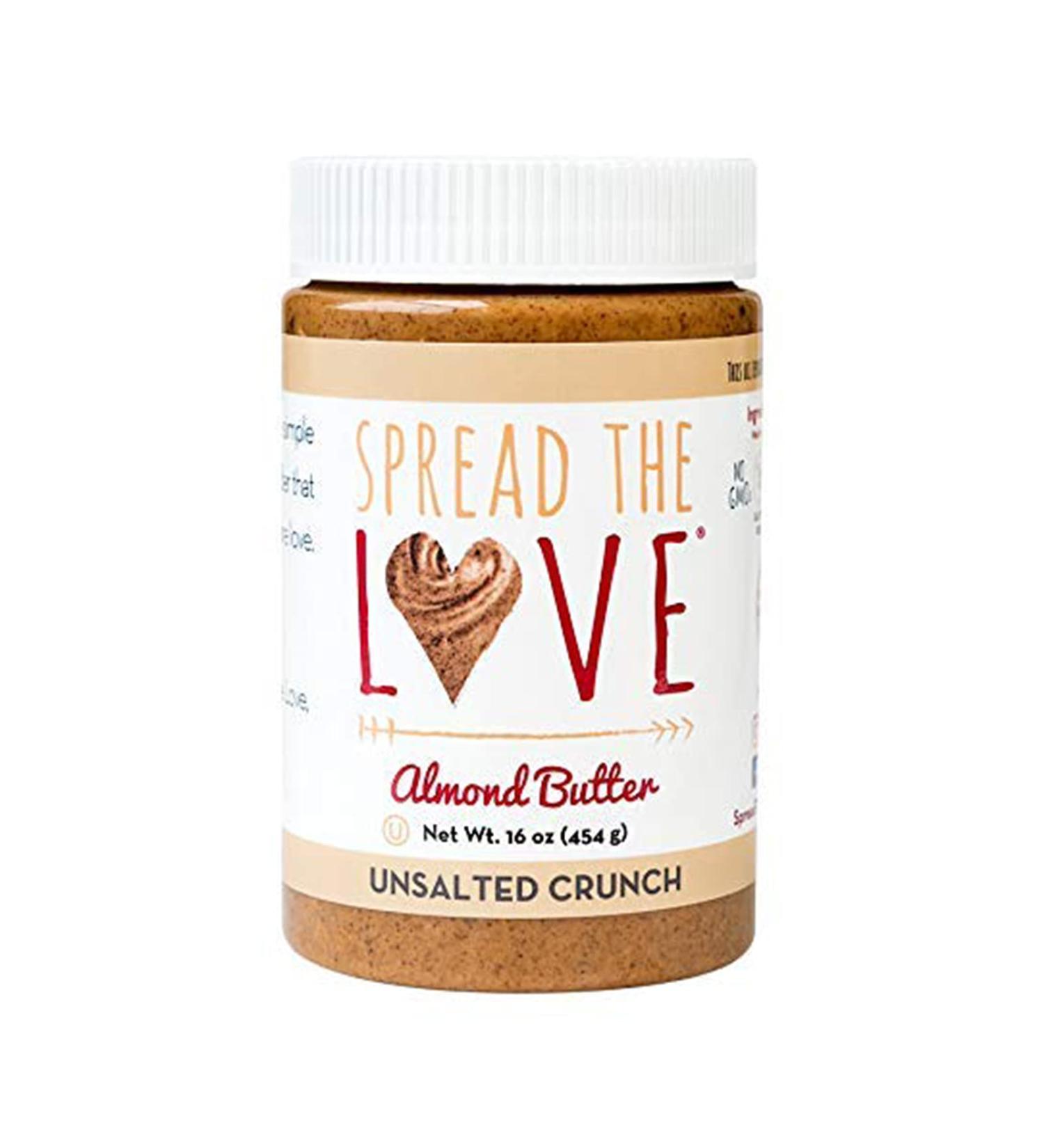 Spread The Love Unsalted Crunch Almond Butter - 16 oz (454 g) | Healthy Snack - Buy Online on SooperMarket.com