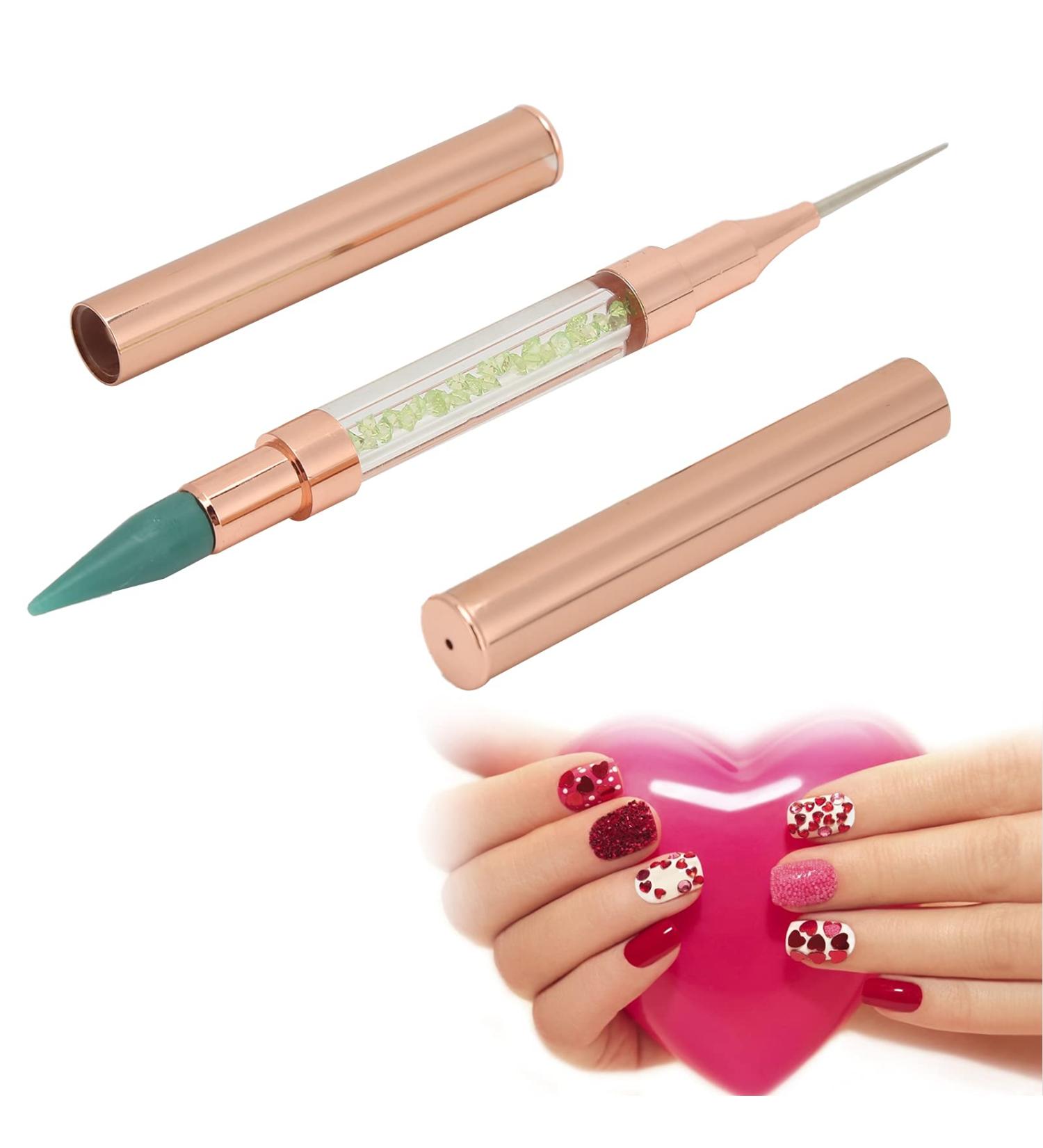 Double-Sided Dotting Pen for Nail Art - Rhinestone Picker & DIY Decoration (Green) | International Shipping Available - Buy Online on SooperMarket.com