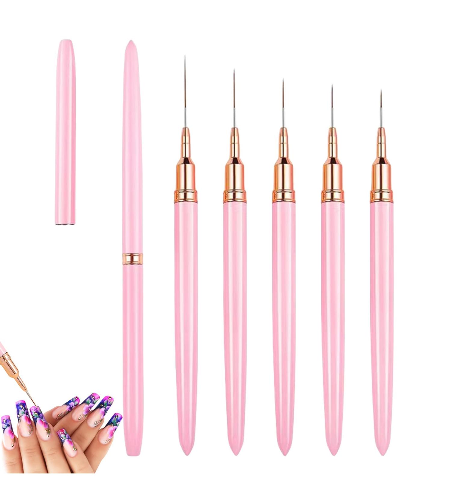 5 Pieces Nail Art Liner Brushes Long Set Nail Art Liner Brushes Striping Nail Art Brushes Fine Painting Cap Pens Kit Nail Painting Brushes Thin Nail Art Brushes Nail Art Brush Sizes 7/9/11/15/20mm - Buy Online on SooperMarket.com