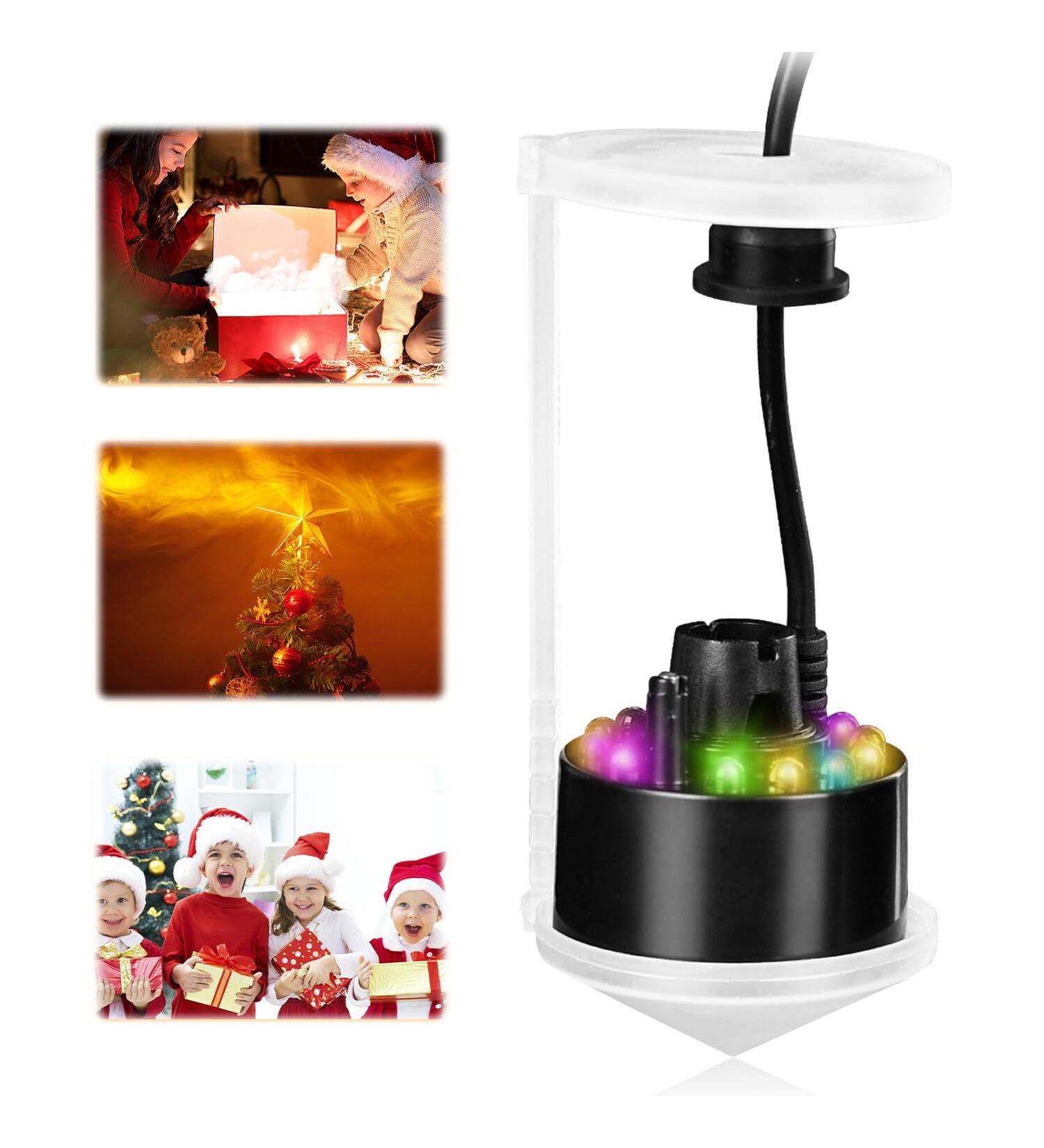 Delamiya Ultrasound Nebulizer | 12 LED Color-Changing Mist Maker for Fountains & Ponds - Premium Water Fogger with Removable Spray Protection - Buy Online on SooperMarket.com