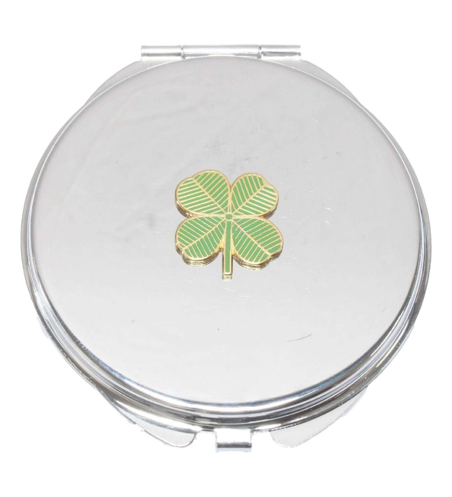 Four Leaf Clover Compact Mirror Handbag Gift With Free Engraving 138 - Buy Online on SooperMarket.com