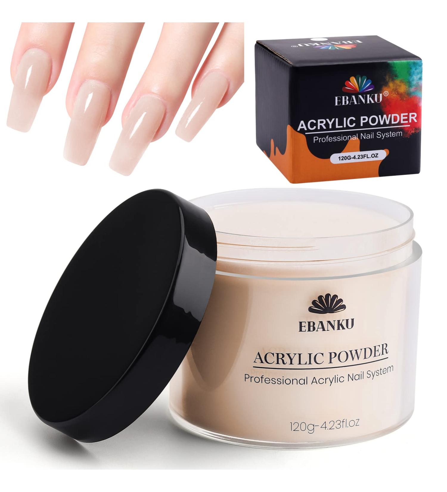 EBANKU 120g Nude Acrylic Powder - Professional Long-Lasting Acrylic Nail Powder for Extension & Carving - No Nail Lamp Required | 4.23oz Capacity - Buy Online on SooperMarket.com