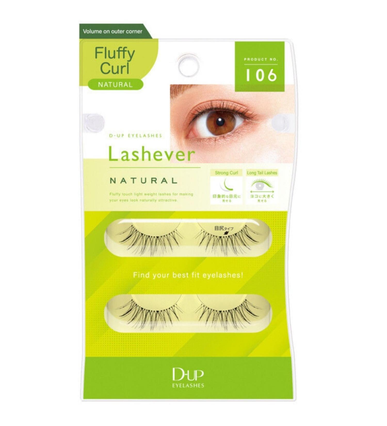 Buy Lashever Natural Series False Eyelashes - Japanese Lightweight & Comfortable Fake Lashes Long Lasting Reusable Strips (2 Pairs) - Natural 106 Black - Buy Online on SooperMarket.com