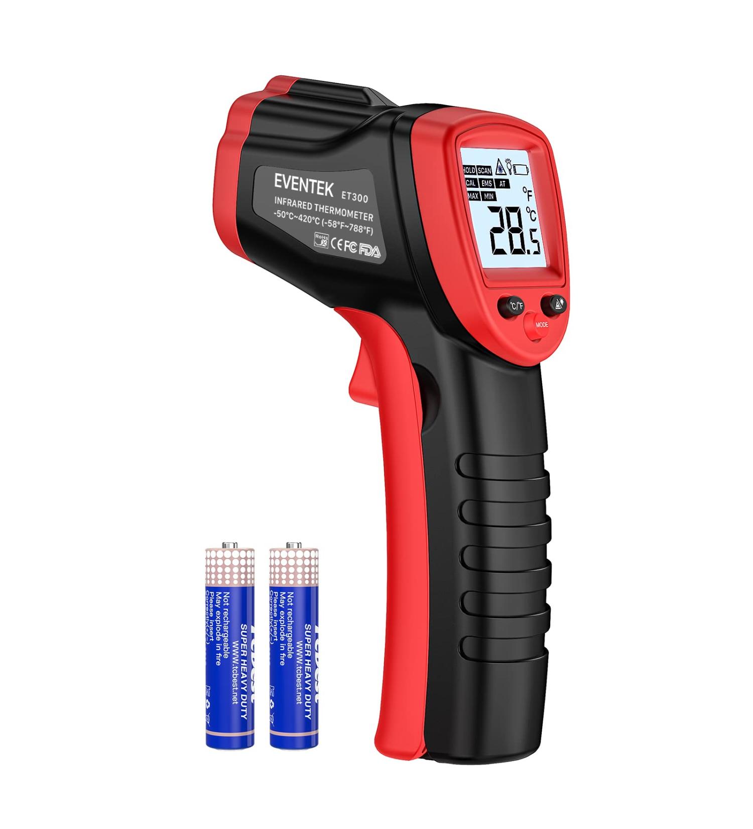 Eventk IR Laser Thermometer - Contactless Digital Temperature Gun -50 C to 420 C (-58 F to 788 F) for Precise Non-Medical Measurements - Buy Online on SooperMarket.com