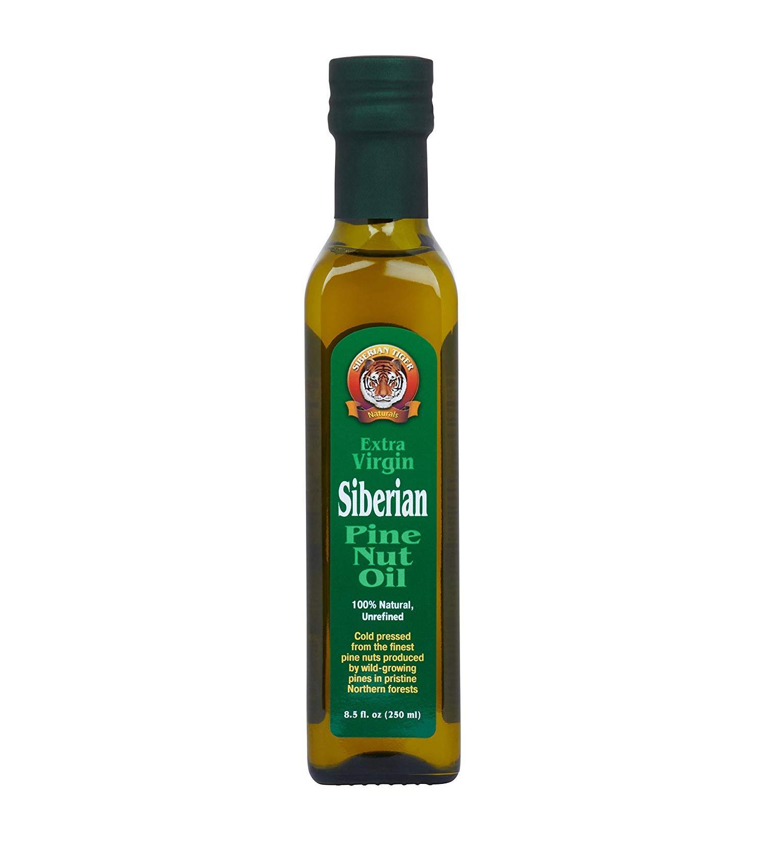 Premium Quality 8.5 oz. Bottle Extra Virgin Siberian Pine Nut Oil - 100% Natural, Unrefined for Healthy Digestion and Wellness - Buy Online on SooperMarket.com