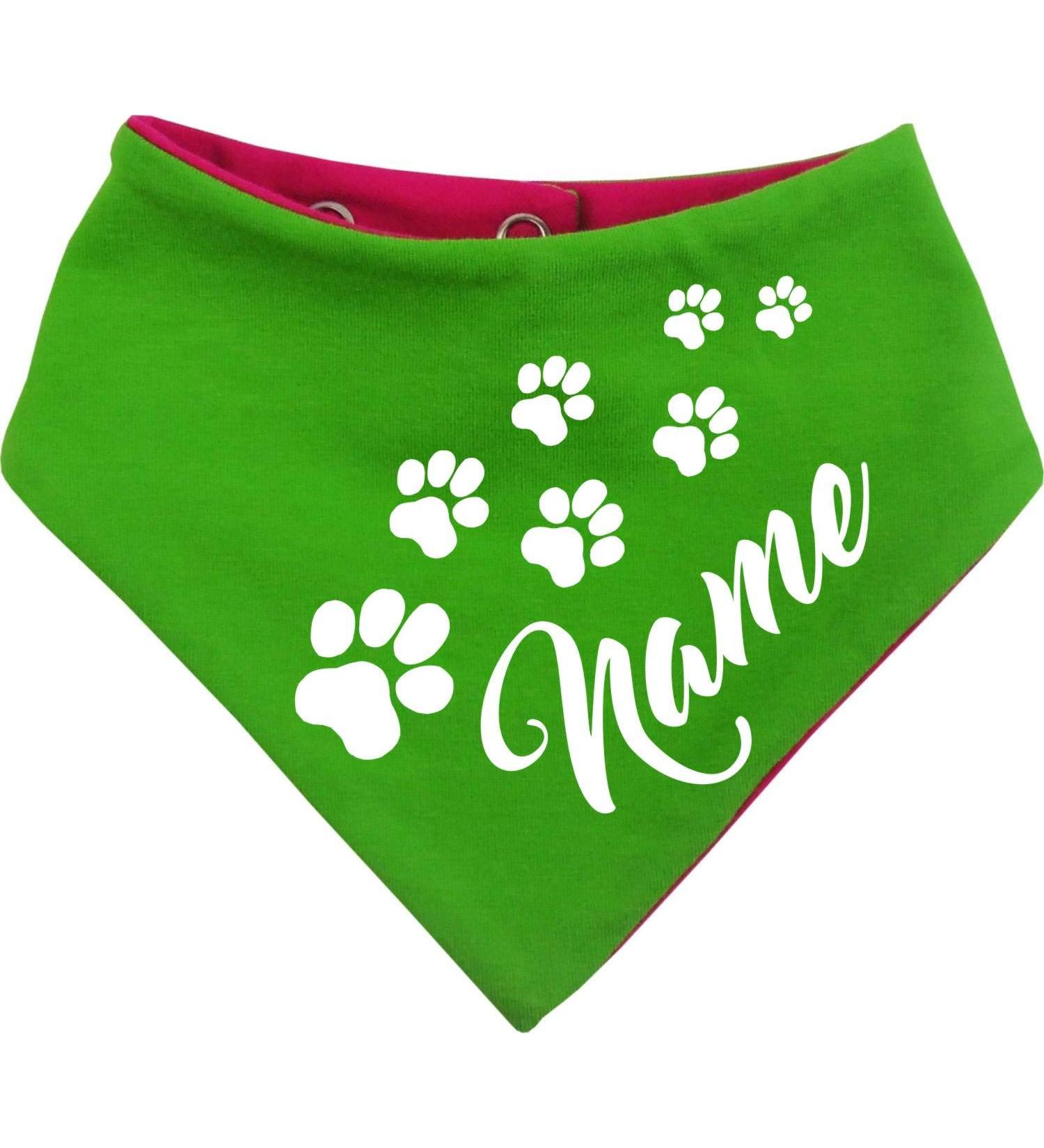 Both-Sided Multicolor Dogs Turning Towel - Customizable Size 4 (Neck 45-52 cm) - Pink Lime/Lime - Ideal for International Shipping - Buy Online on SooperMarket.com