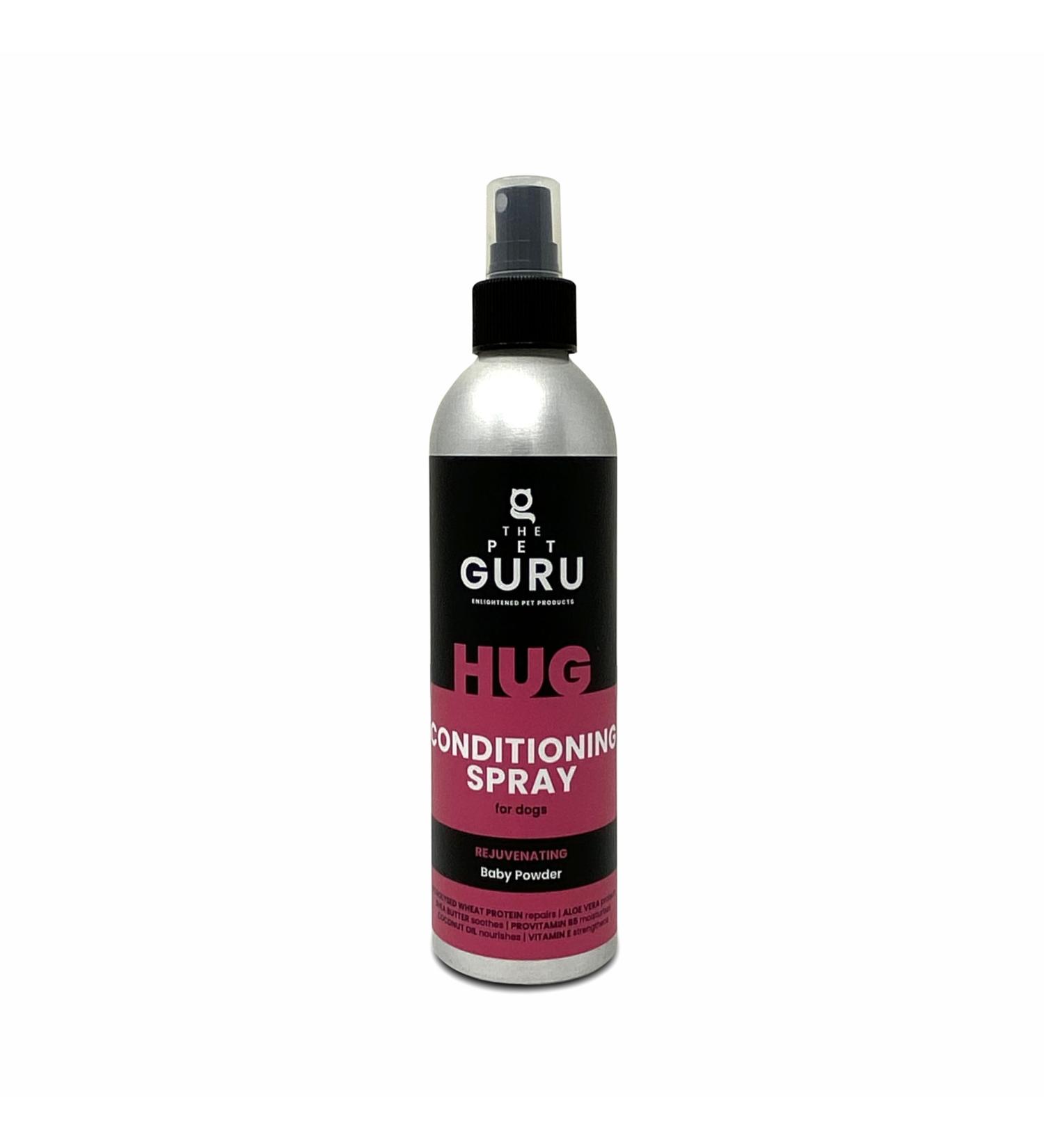 The Pet Guru Scented Natural Dog Conditioning Spray 250ml - HUG Rejuvenating Baby Powder Fragrance - Conditioning Moisturising Dog Grooming Spray - Dog Puppy Grooming 250ml HUG - Buy Online on SooperMarket.com