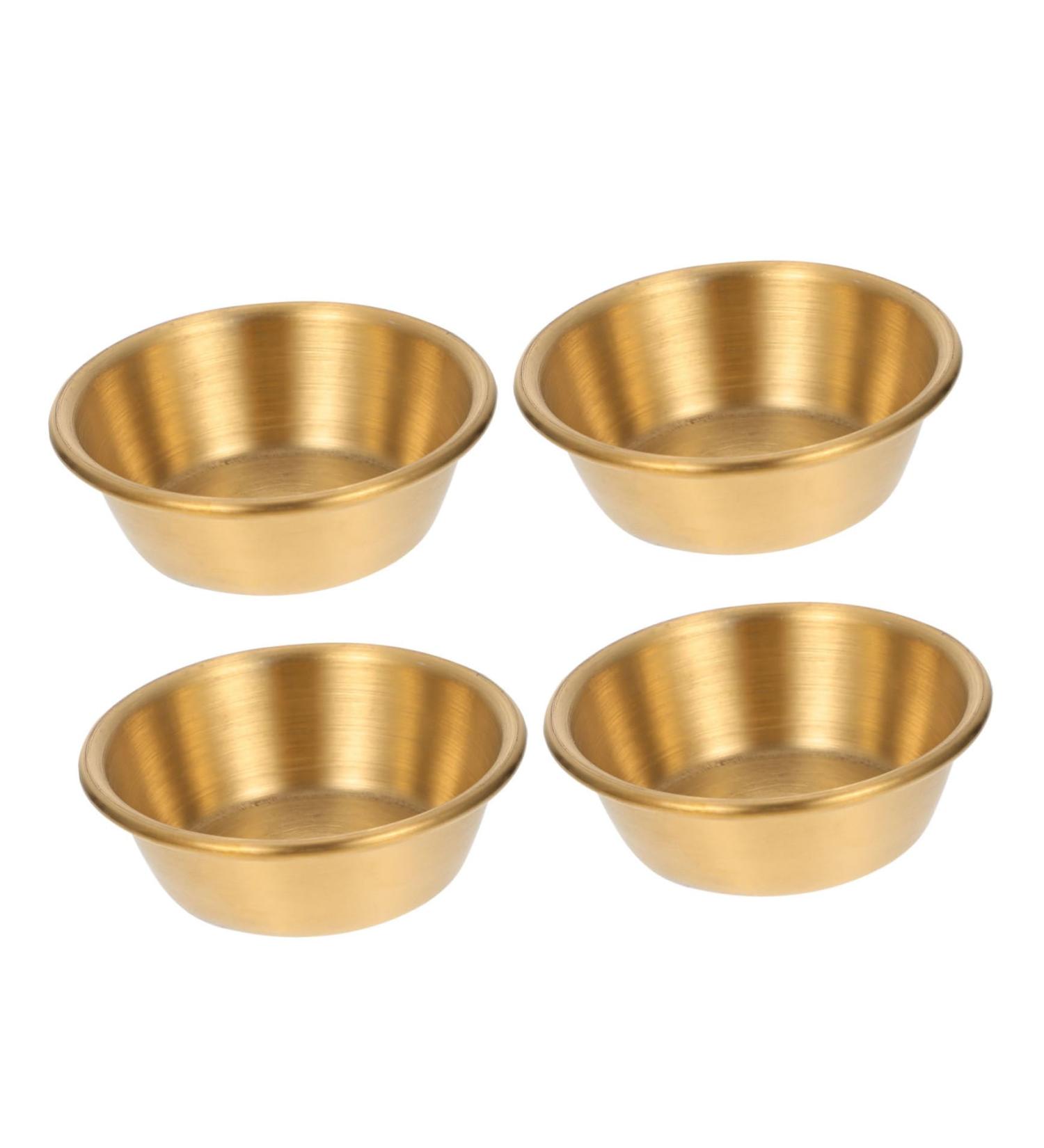 IMIKEYA Spice Dish 8 Pcs Stainless Steel Sauce Dish Multipurpose Can Stainless Steel Dessert Dishes 7X7X2.5cmx2pcs Goldenx2pcs - Buy Online on SooperMarket.com