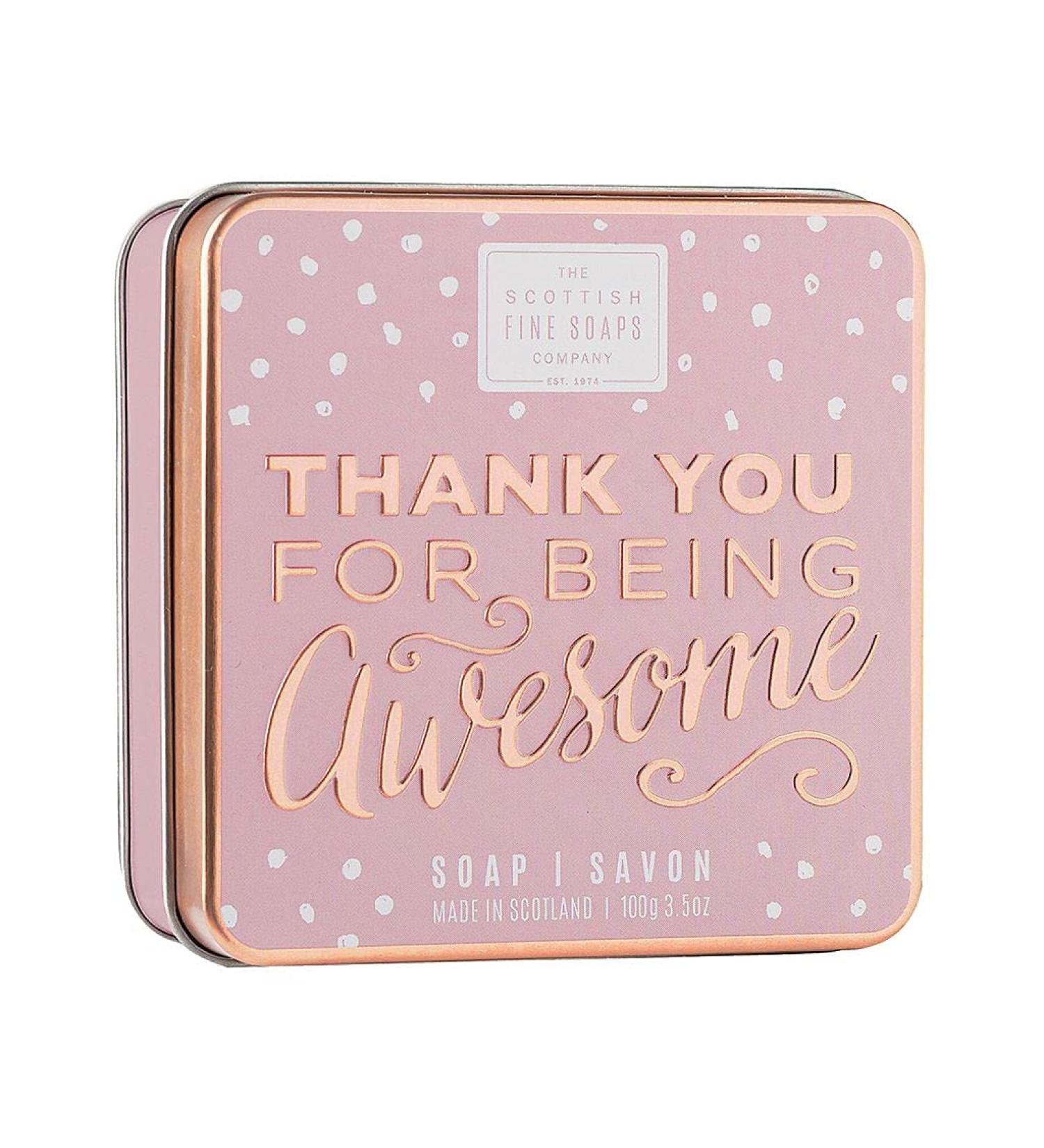 Scottish Fine Soaps Thank You Being Awesome Soap Tin 100g