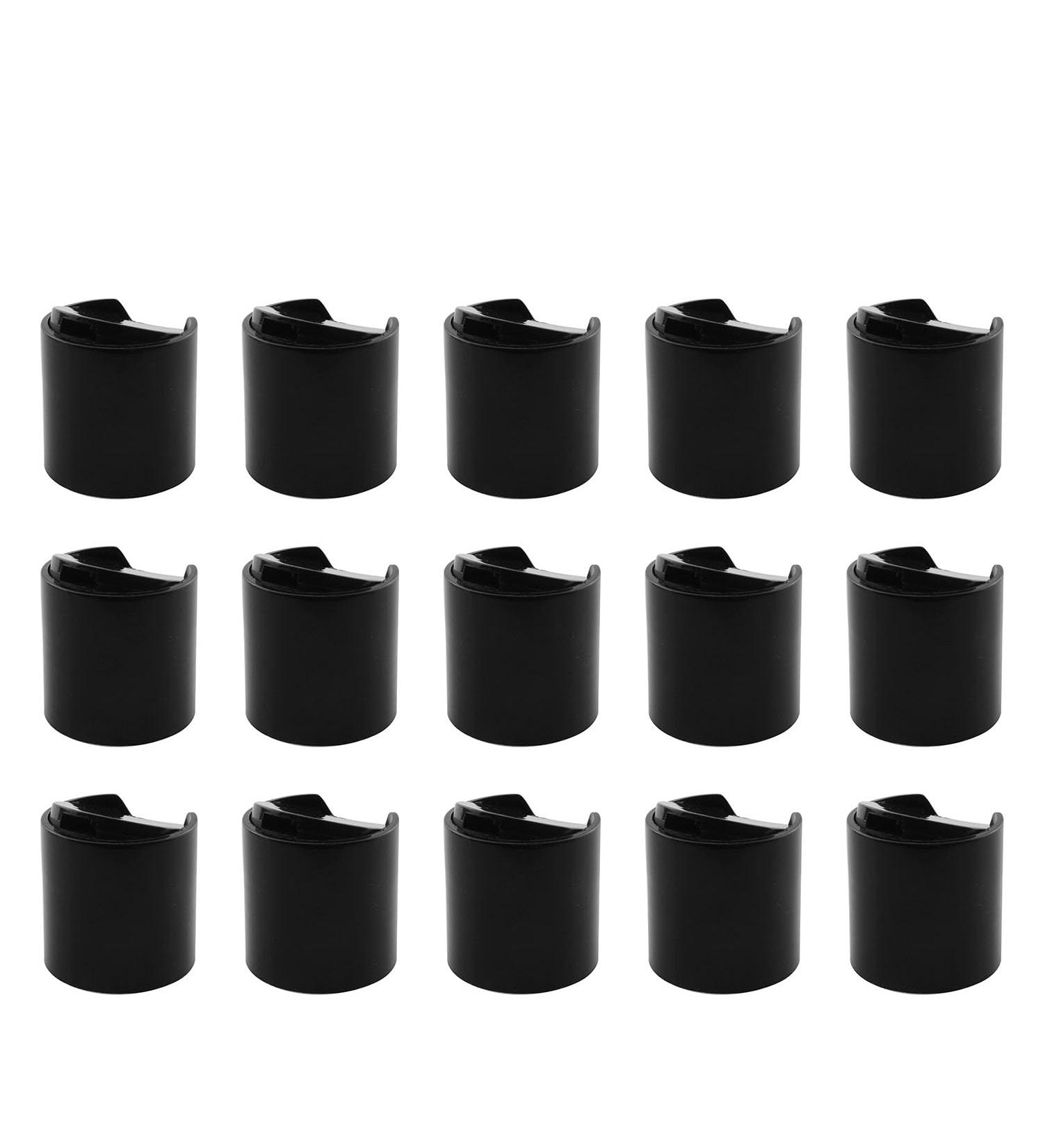 JCBIZ 15PCS Black Durable Replacement Caps Disc Top Caps for Plastic Bottles Empty Bottles Squeeze Bottles - Buy Online on SooperMarket.com