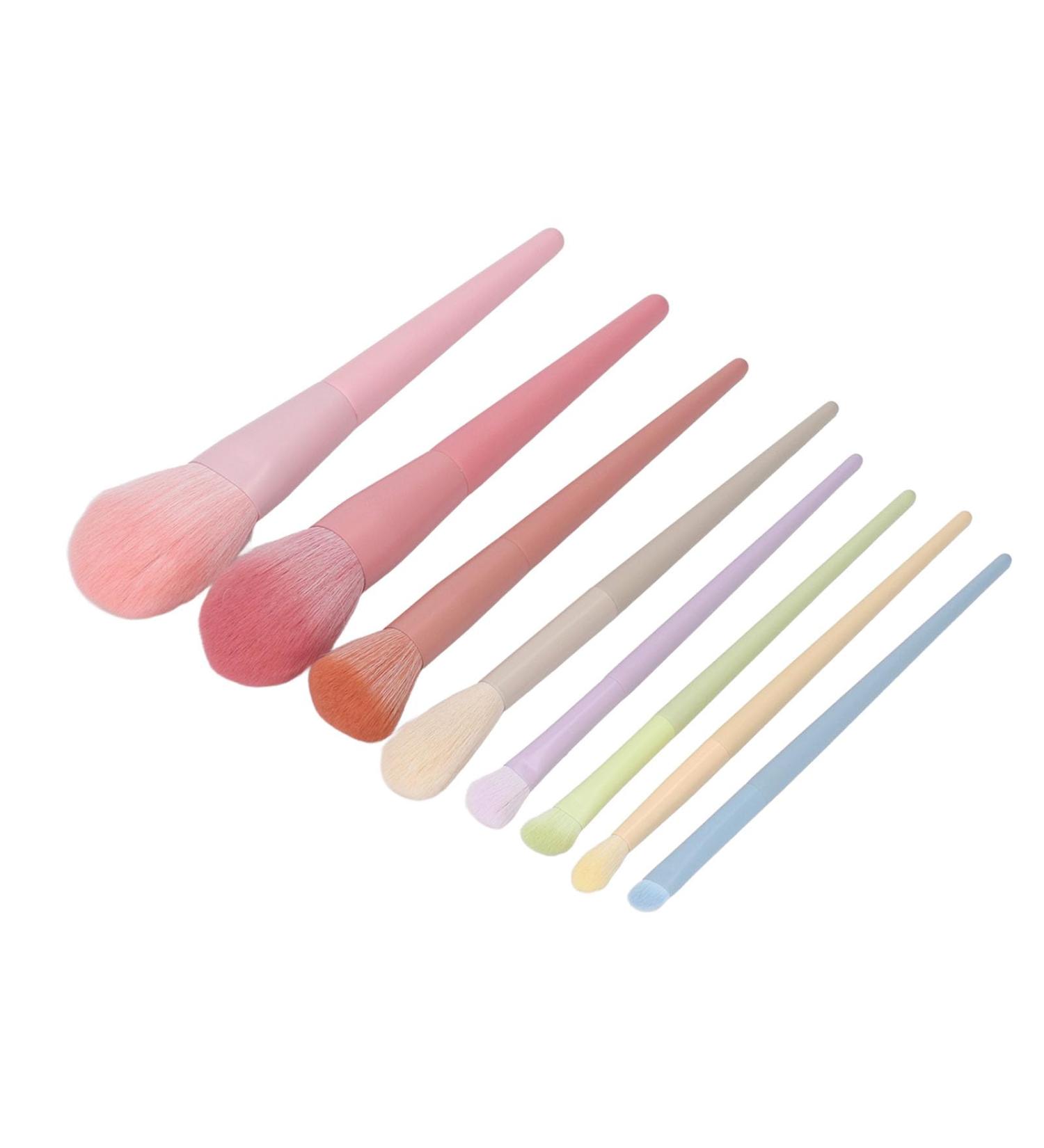 Powder Brush Set Artificial Fiber Wool Practical and Ergonomic Professional Makeup Brush Set 8 Pieces Soft for Daily Travel - Buy Online on SooperMarket.com