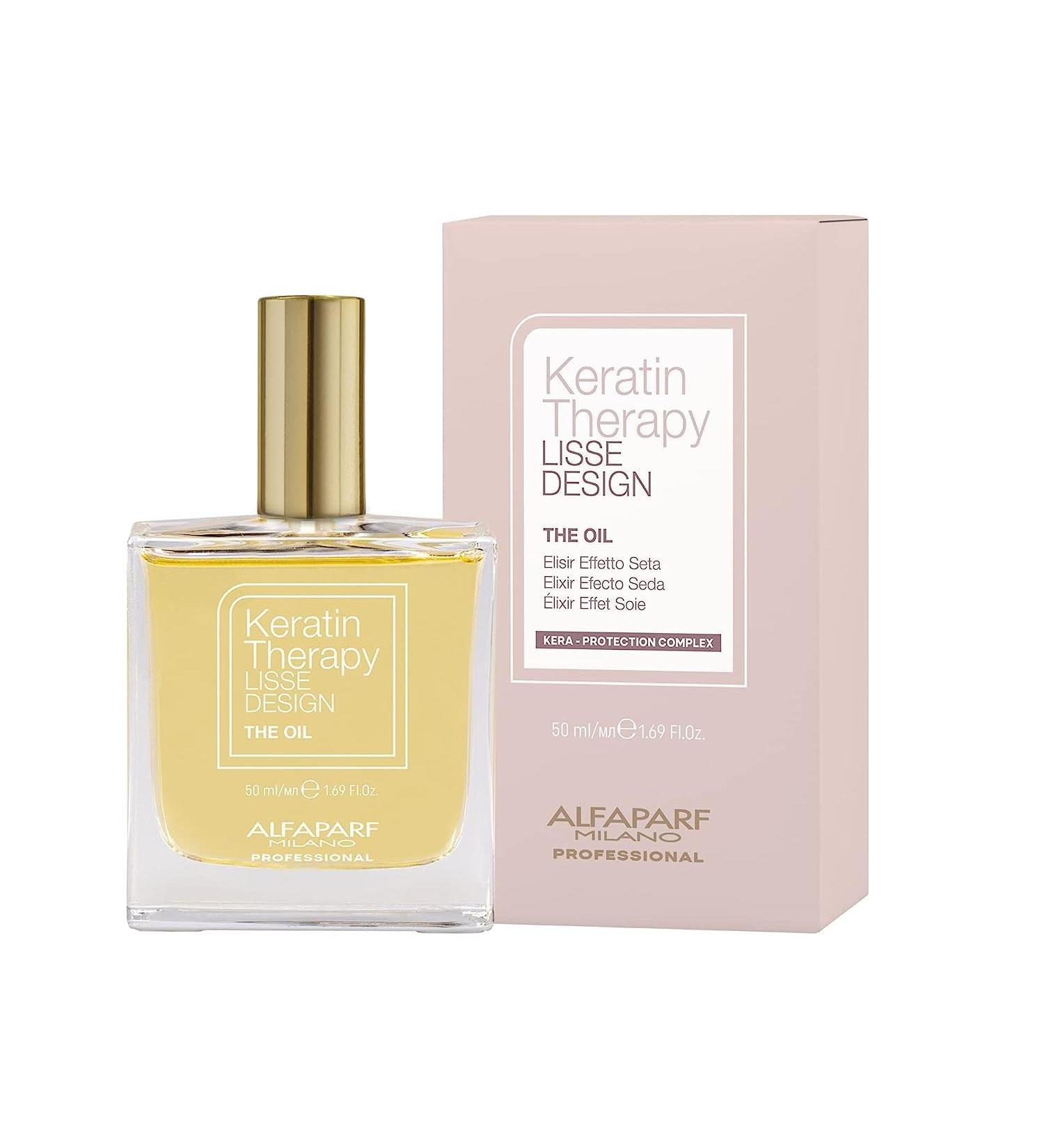Alfaparf Lisse Design Keratin Therapy Oil Elixir 50ml - Silk Effect Hair Treatment for Smooth & Shiny Hair - International Shipping Available - Buy Online on SooperMarket.com