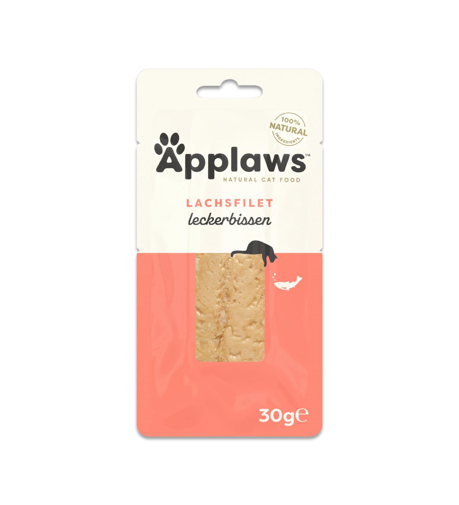 Buy Applaws Natural Cat Treats - Whole Salmon Loin Snack 30g Bag (Pack of 12) | Premium Cat Treats for Healthy Cats - Buy Online on SooperMarket.com