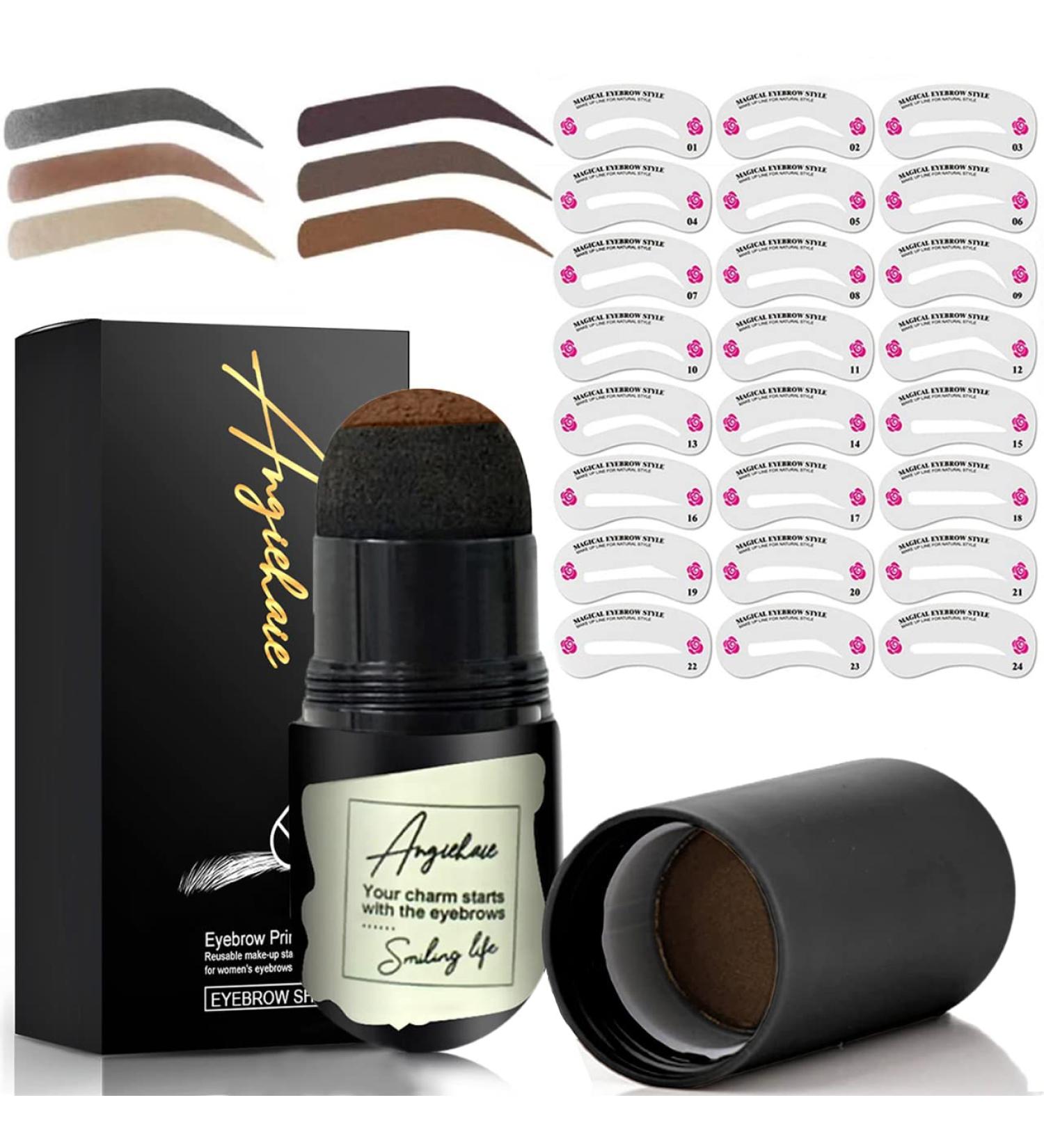 Buy Eyebrow Stamp Stencil Kit - 24 Reusable Brow Templates & Definer for Perfect Shaping | Fast Worldwide Shipping - Buy Online on SooperMarket.com