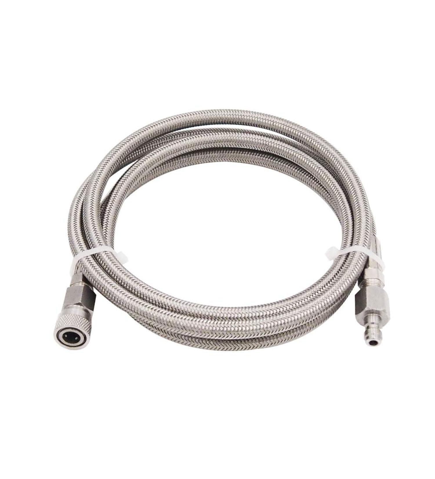 Stainless Steel Paintball PCP Filling Hose Whip Extension - Air Fill Station with Quick Disconnect - Buy Online on SooperMarket.com
