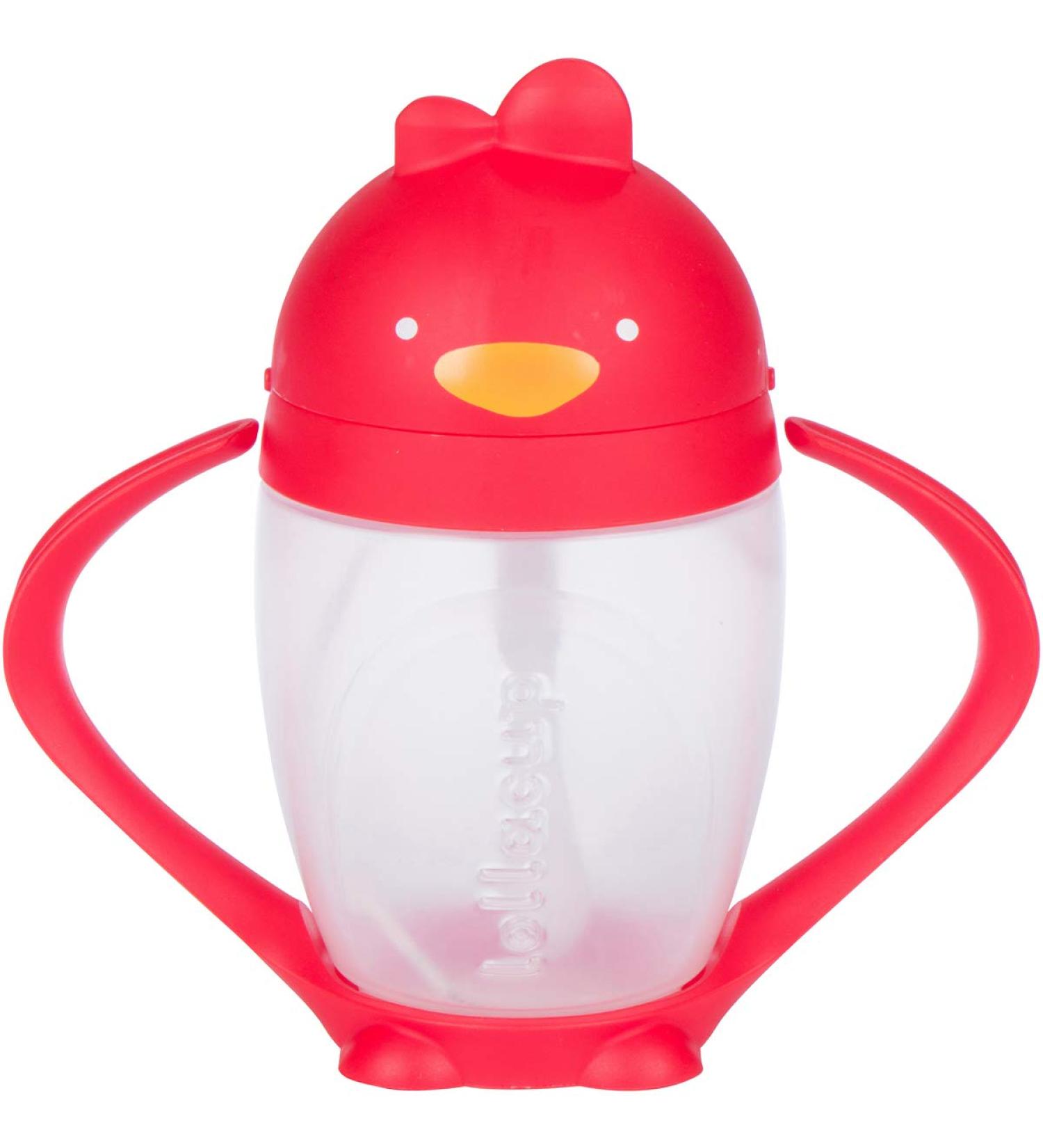 Lollaland Weighted Straw Sippy Cup - Lollacup | Made in USA | Transition Sippy Cup for Baby & Toddler (6-9 months) | Shark Tank Product - Bold Red - Buy Online on SooperMarket.com