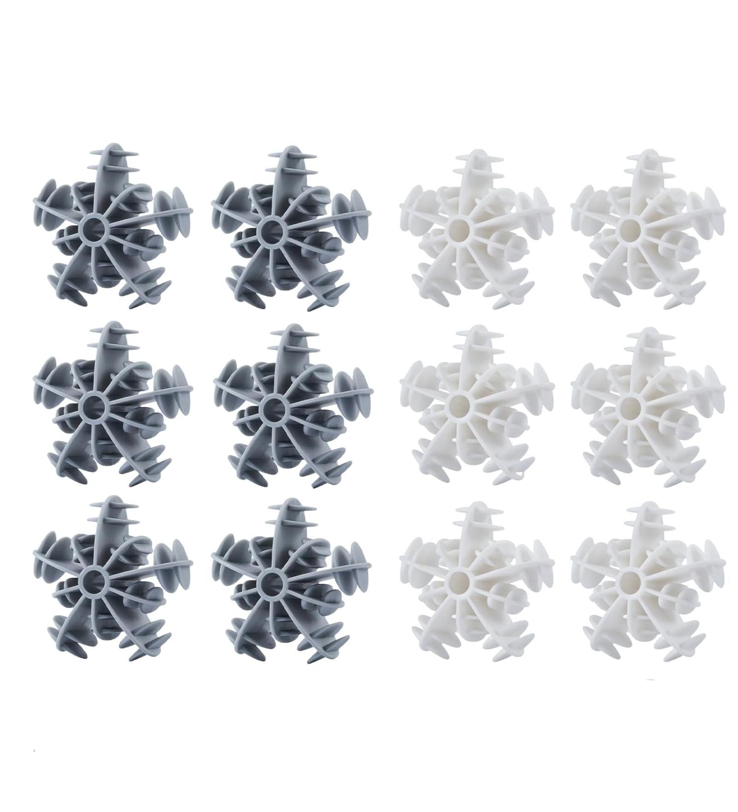 Dryer Balls Pack of 12 Washing Balls Washing Machine Dryer Balls Reusable Dryer Balls Laundry Dryer Ball for Tumble Dryers Clothes Cleaning (5.5 x 5.5 x 2.9 cm)
