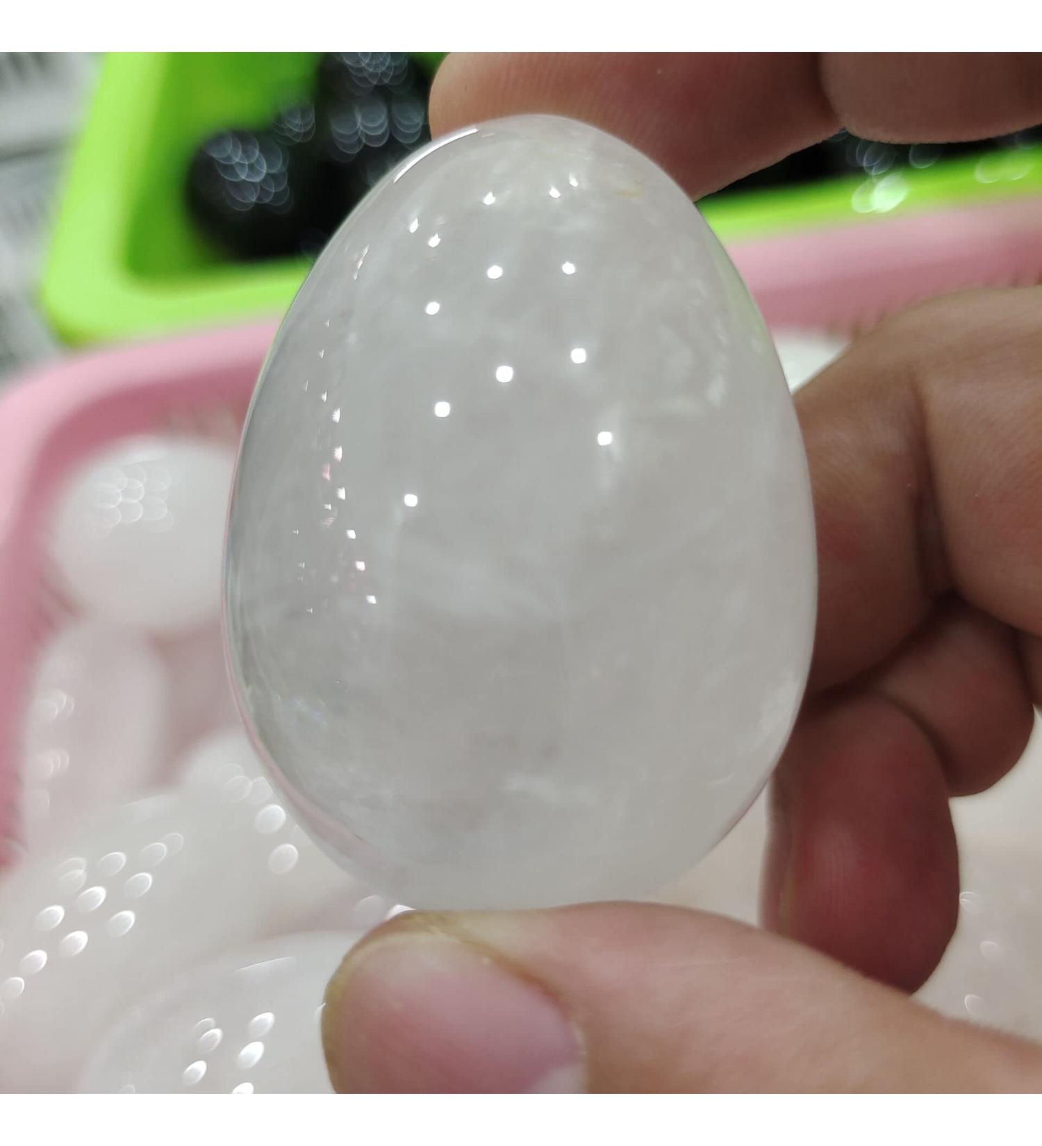 Specimen Healed 1pc Natural White Quartz Crystal Egg Shaped Rock Gemstone Natural Stones and Crystals As a Gift Gift - Buy Online on SooperMarket.com