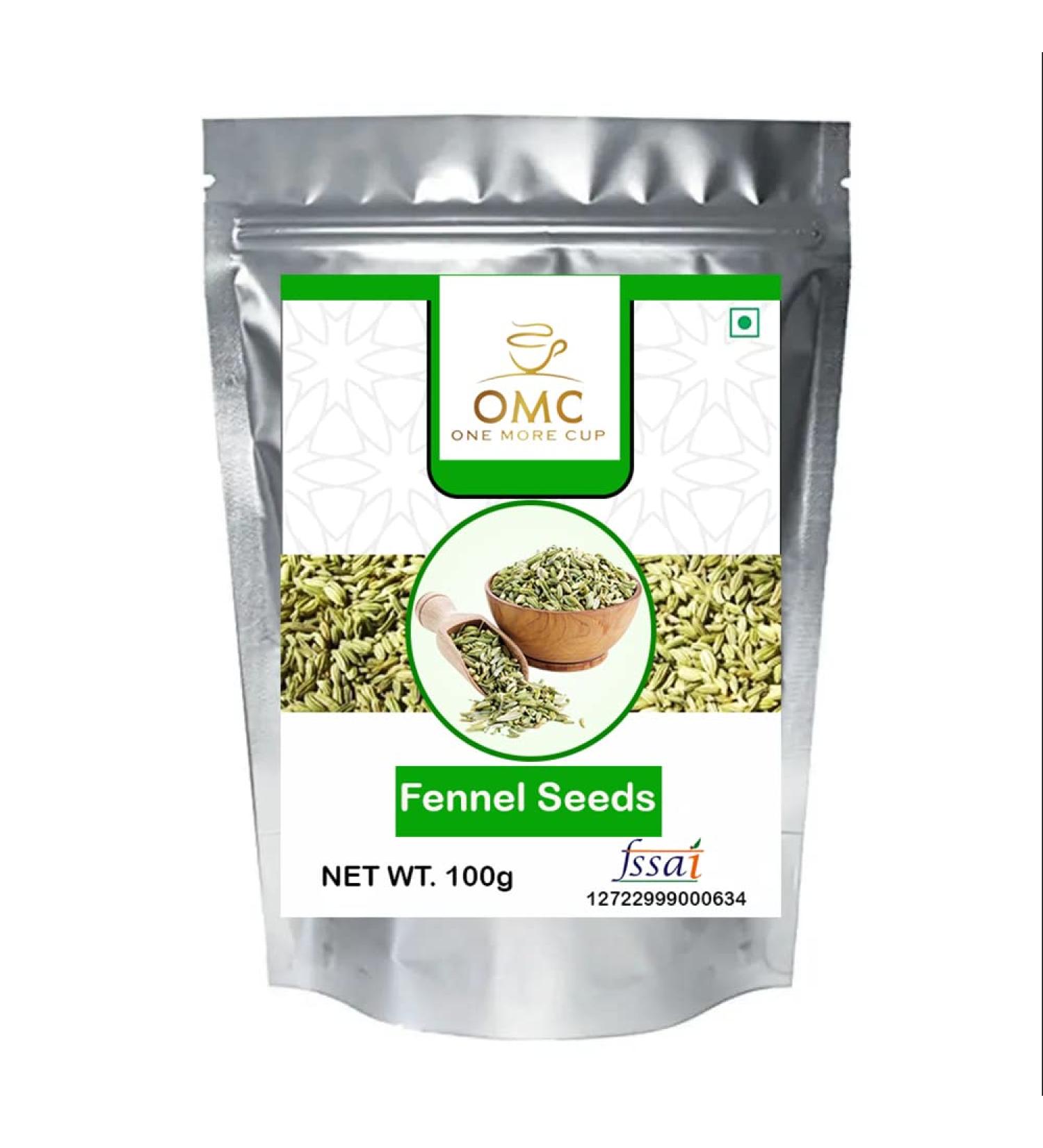 OMC Fennel Seeds (100gm Pack) | Whole Fennel Seeds | Green Saunf |