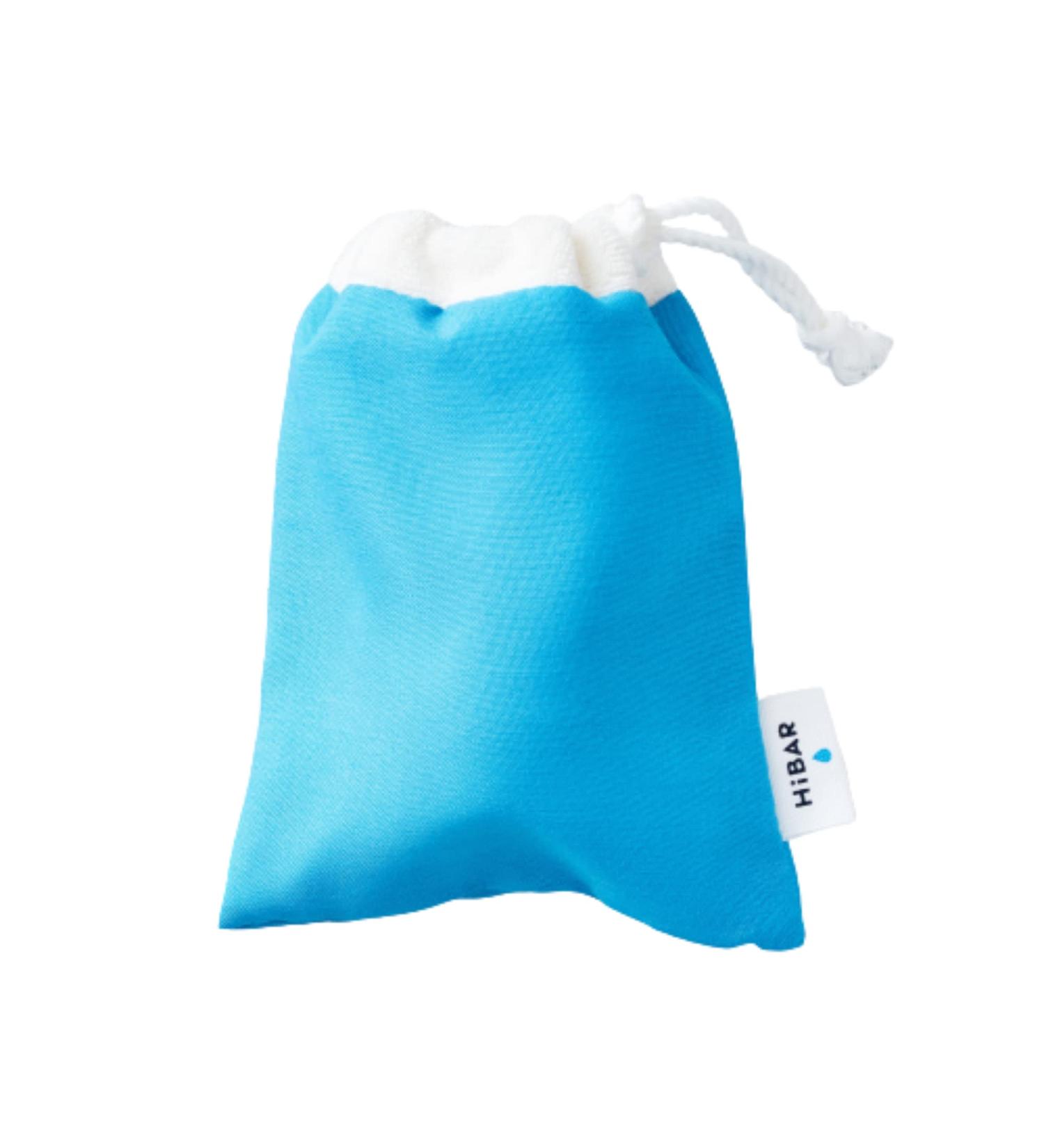 HIBAR Shampoo Bar Travel Pouch Solid Hair Shampoo and Conditioner Bar Travel Bag Portable Terry Cloth Drawstring Bag Lightweight Sustainable On-The-Go Holder Case Quick Dry Fits 1 Bar